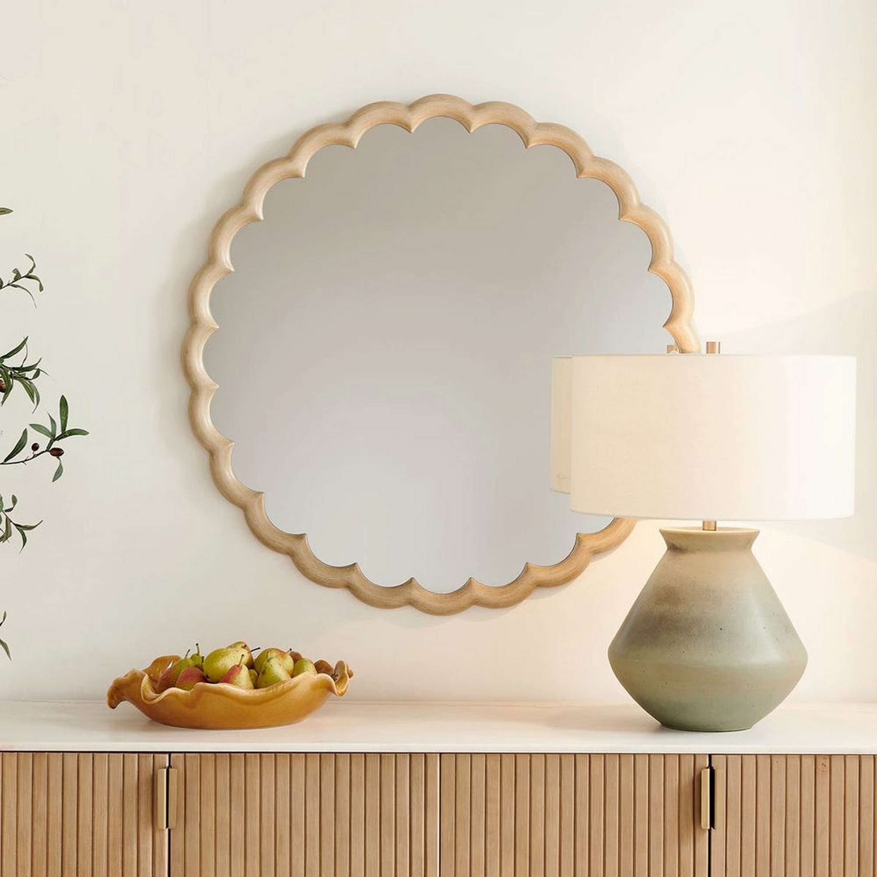 A Shemika Mirror - 40" with Antique Brass color