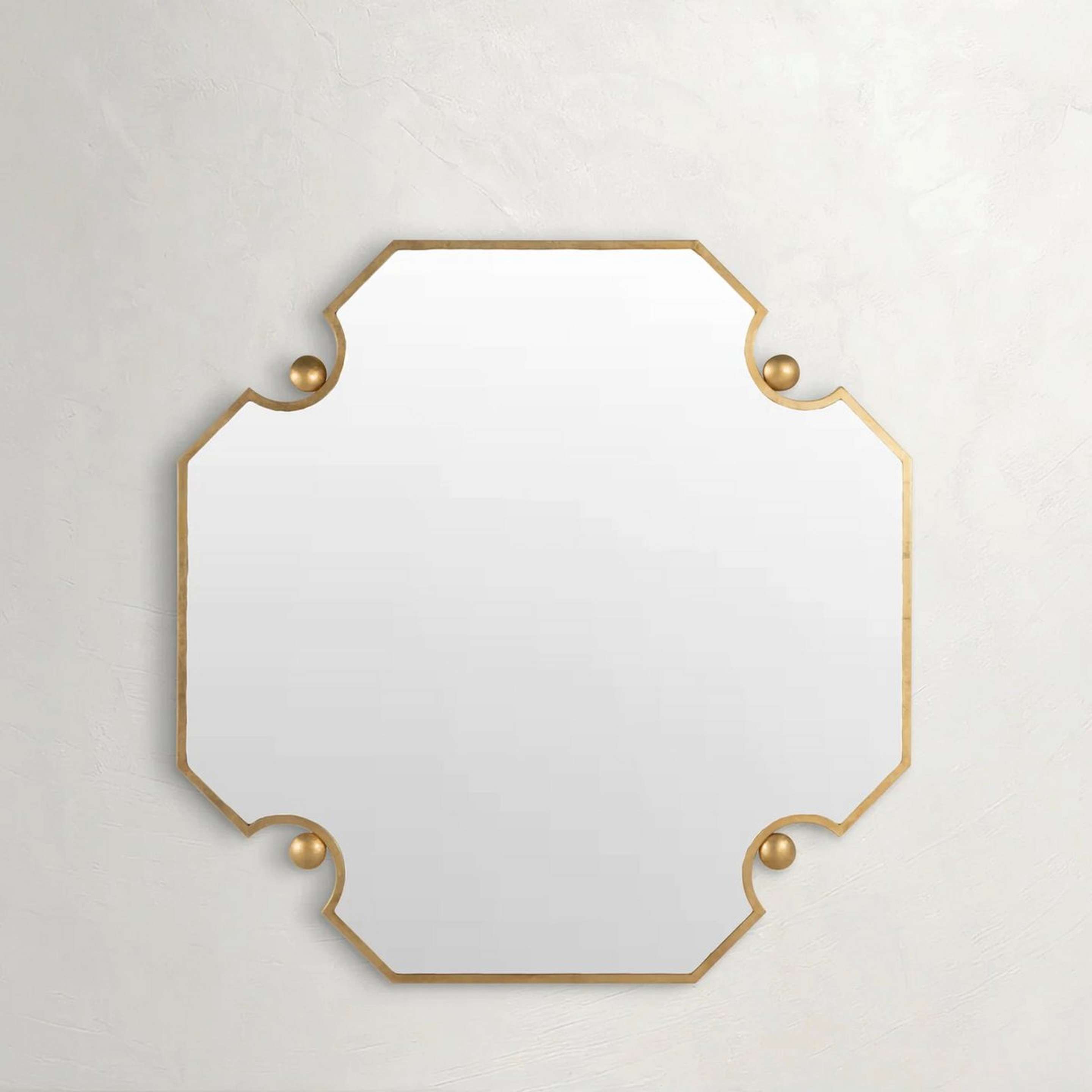 A Eclipse Mirror with Antique Brass color