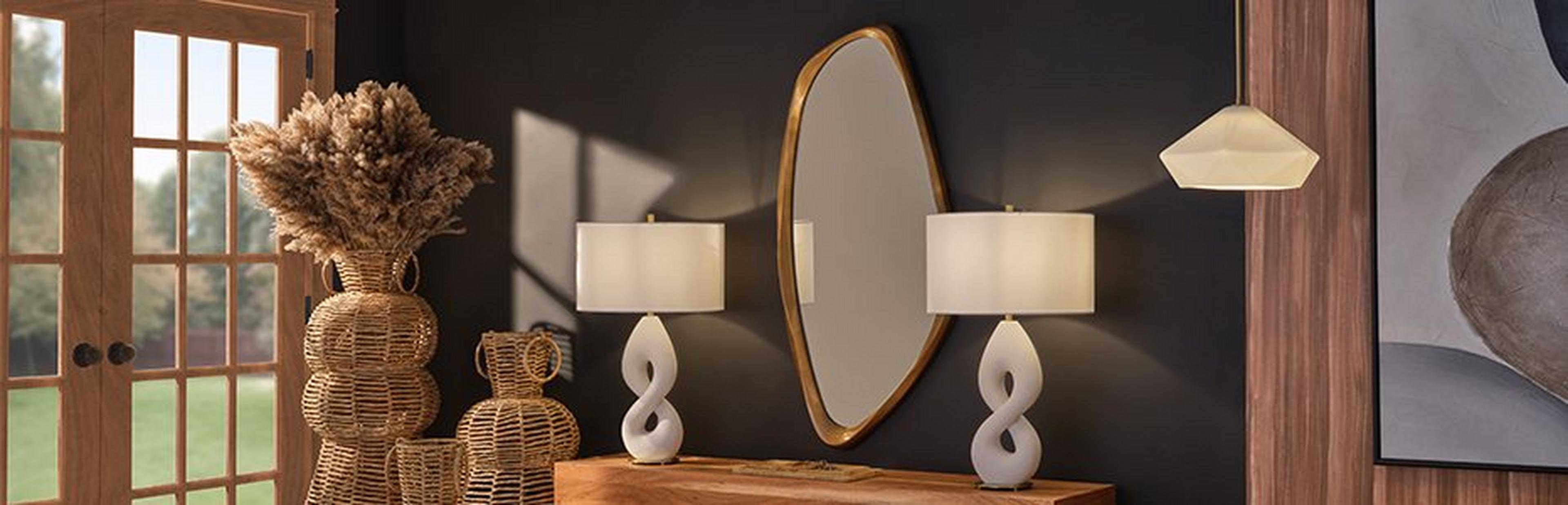 Gold Pebble Mirror