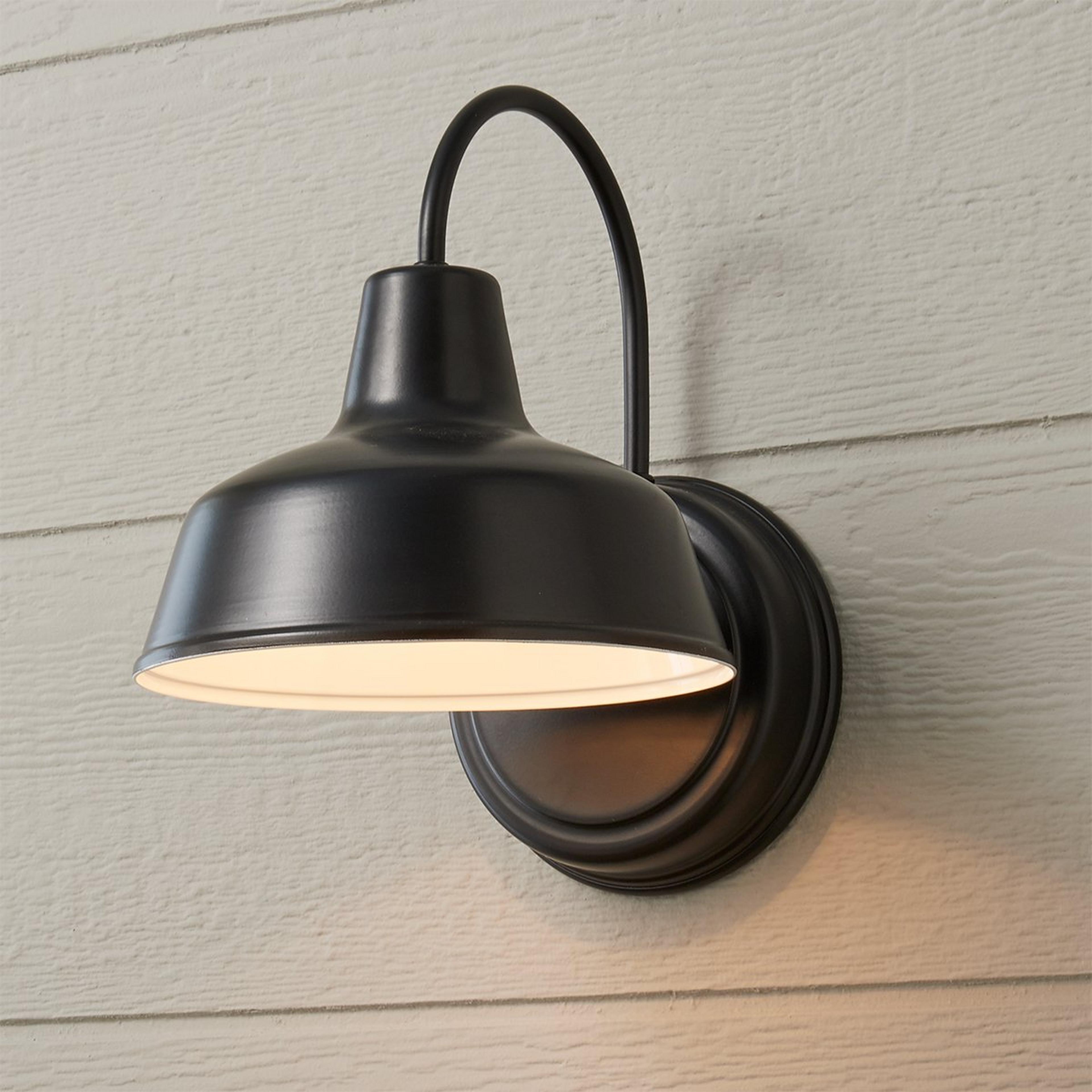 A Farmhouse Outdoor Sconce - Small with Matte Black color