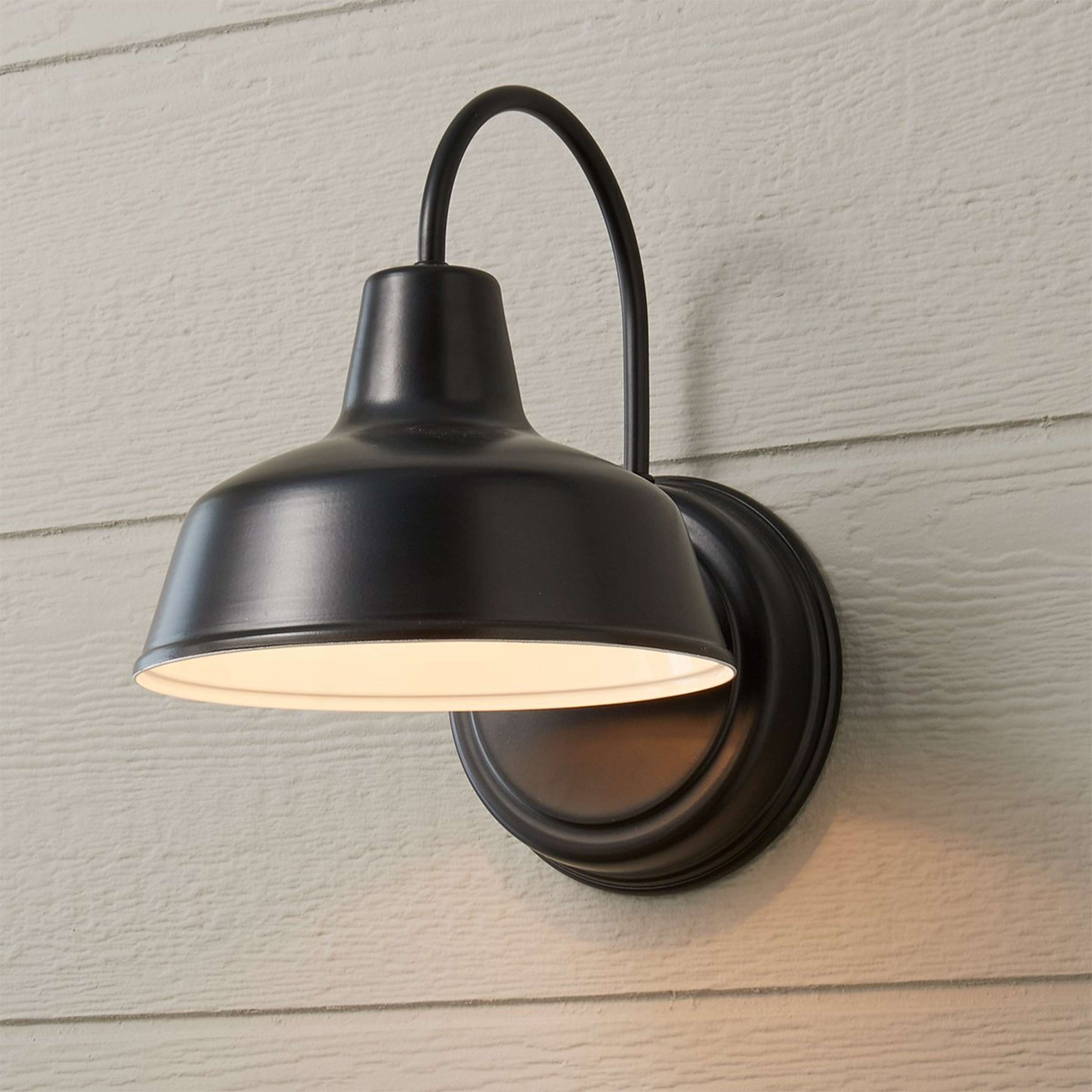 A Farmhouse Outdoor Sconce - Small with Matte Black color