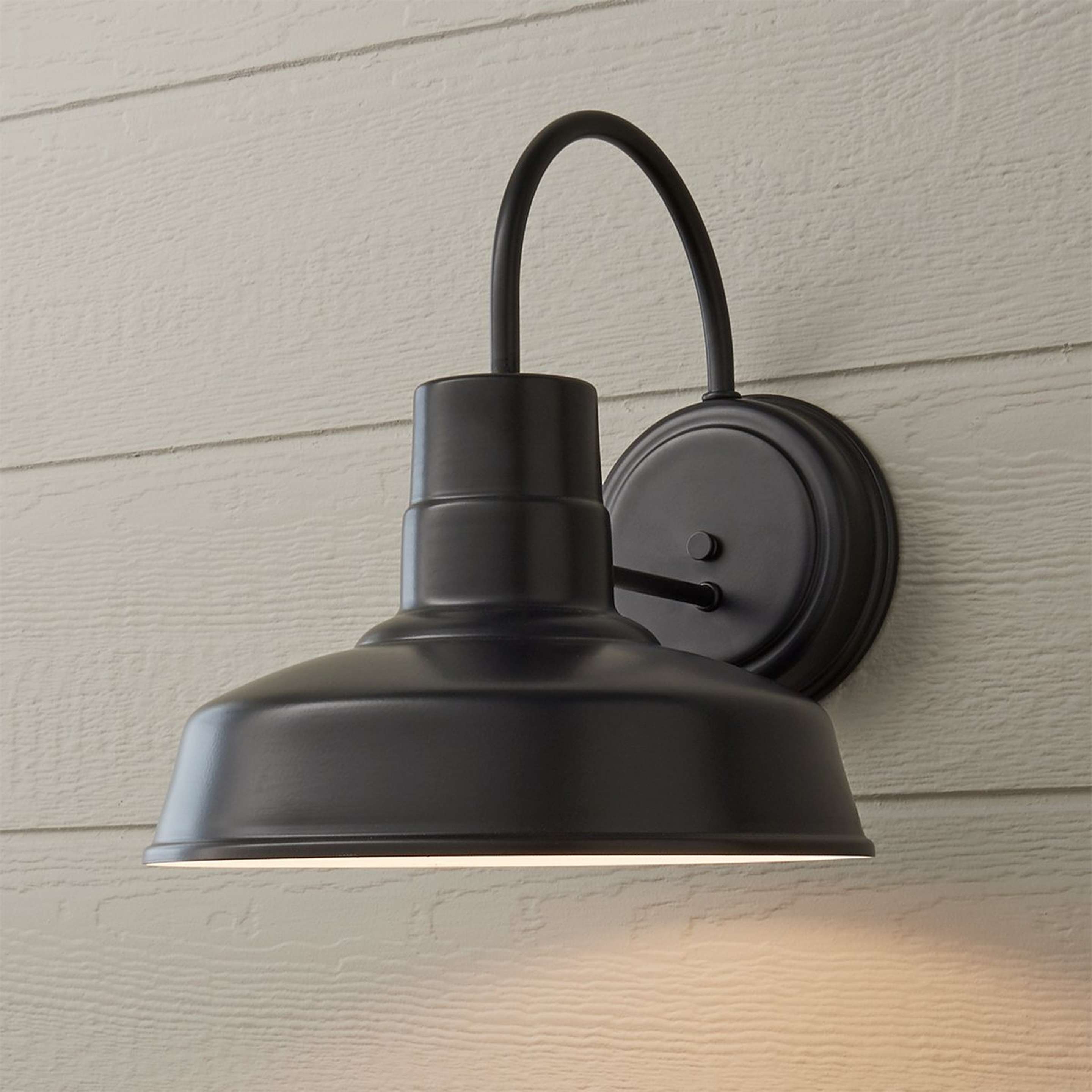 A Farmhouse Outdoor Sconce - Large with Matte Black color