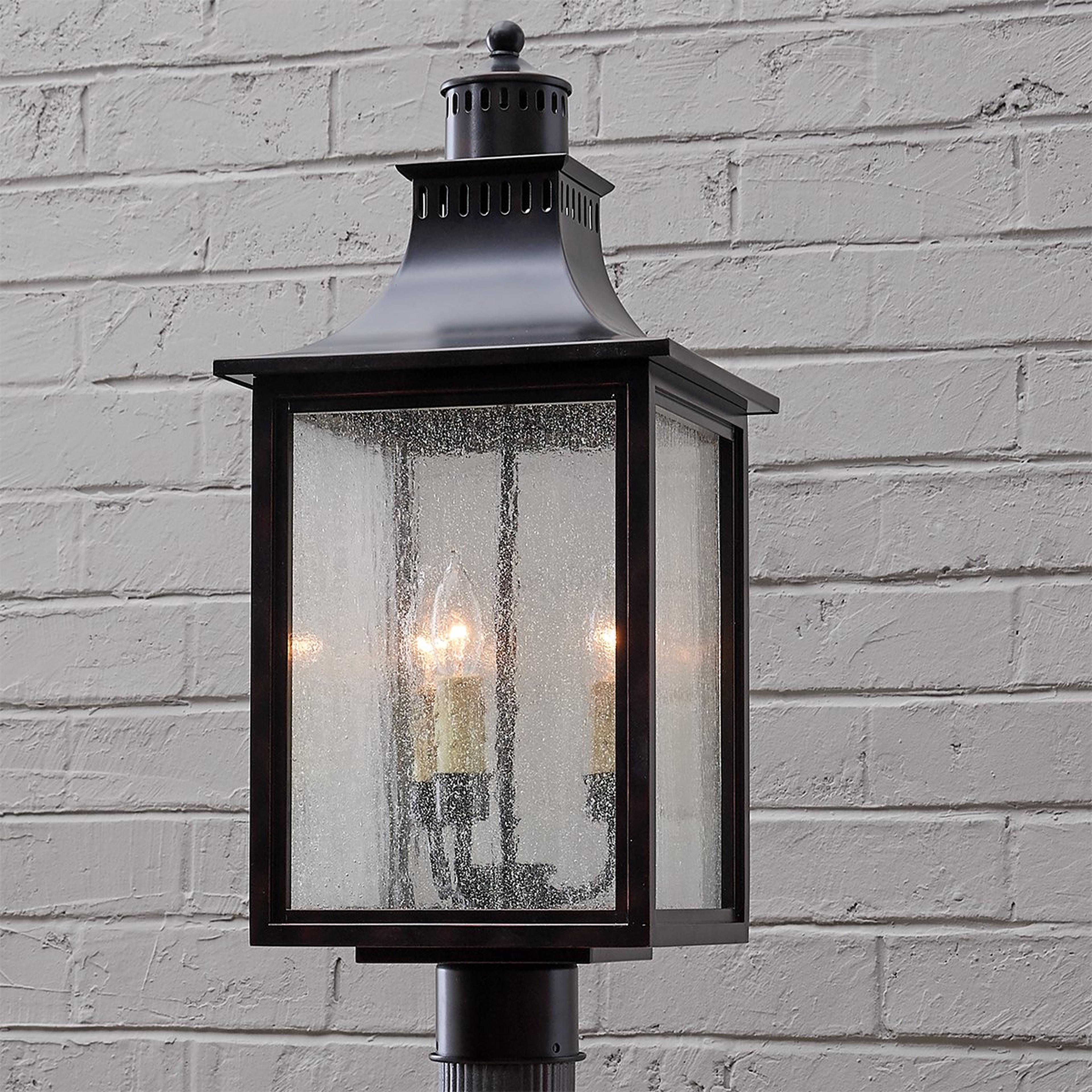A Tavern Outdoor Post Light with Bronze color