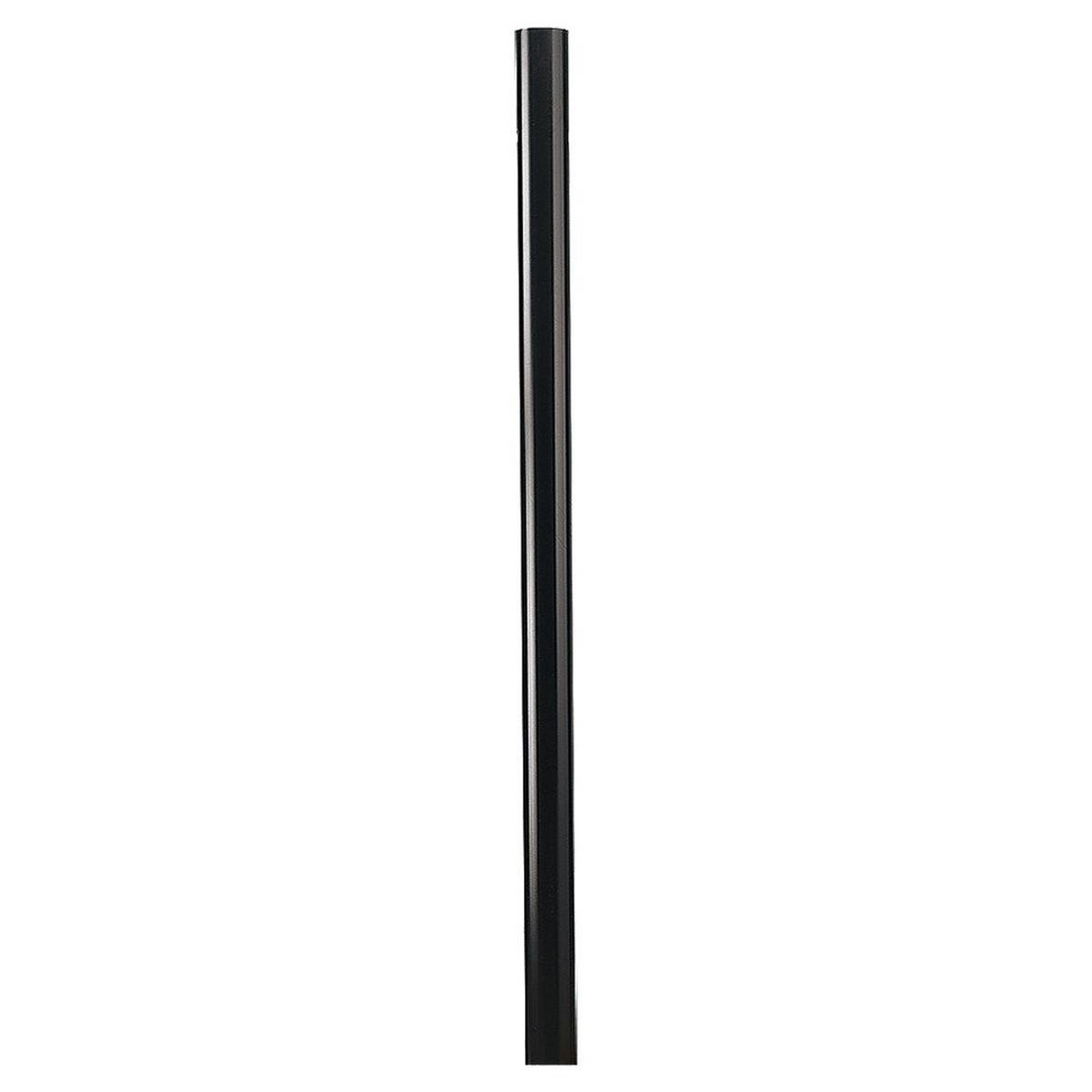 A Plain Black Steel Outdoor Post with Black color