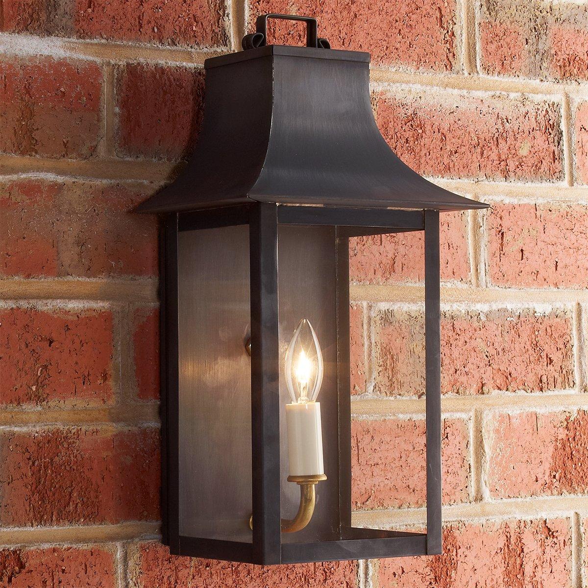 Traditional Studded Framed Box Outdoor Sconce - Small