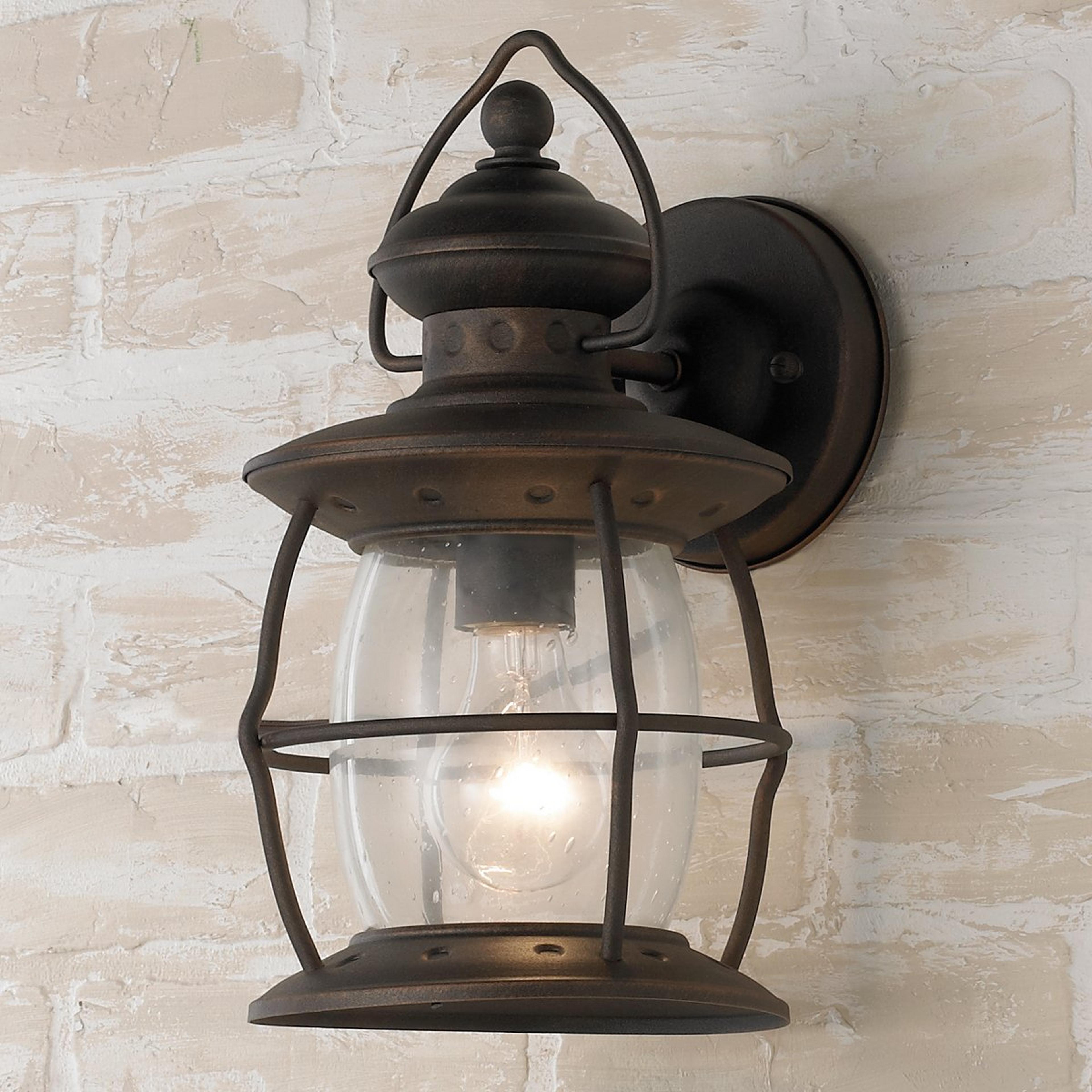 A Village Caged Glass Outdoor Sconce - Small with undefined color