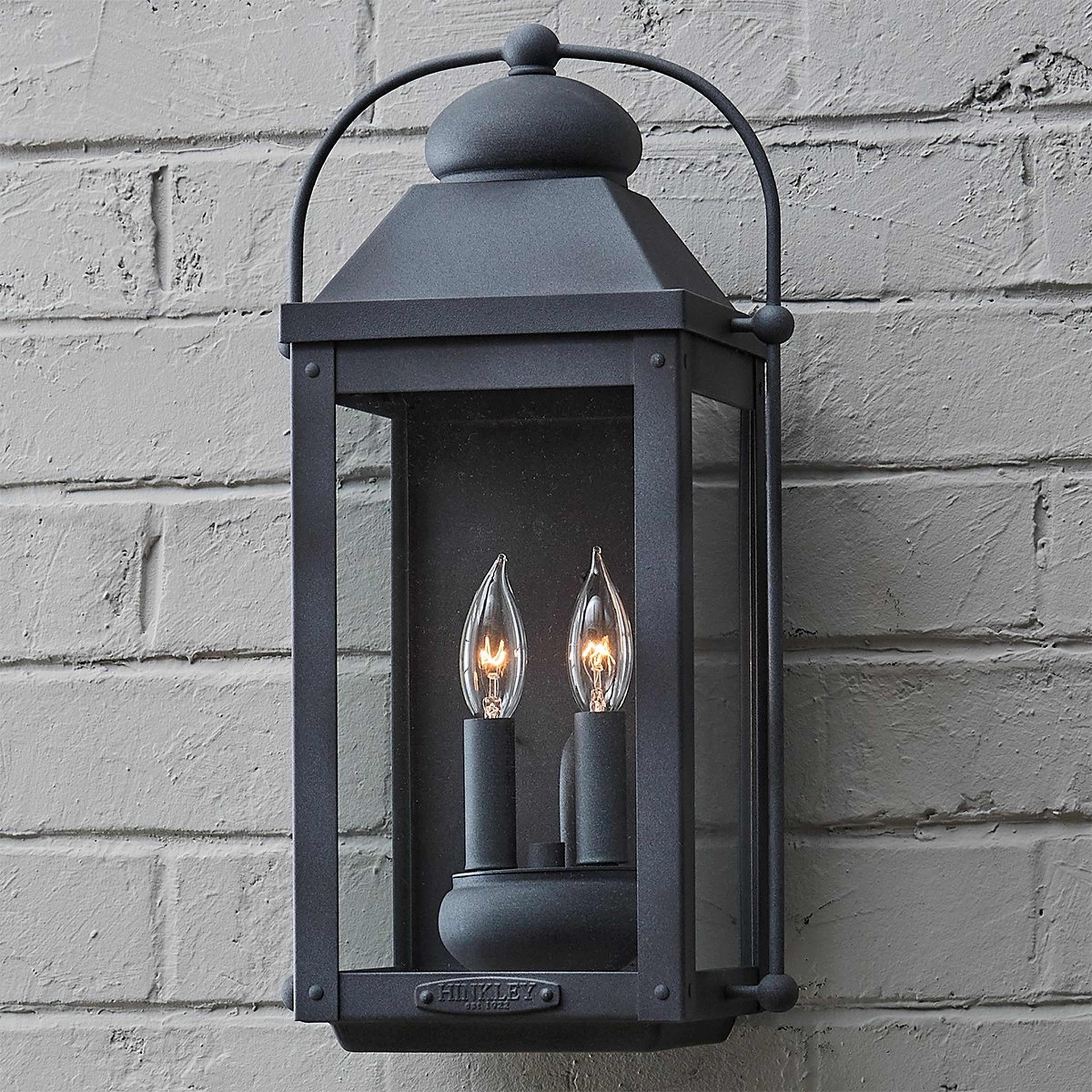 A Nostalgic Arched Carriage Outdoor Sconce - Small with Aged Zinc color