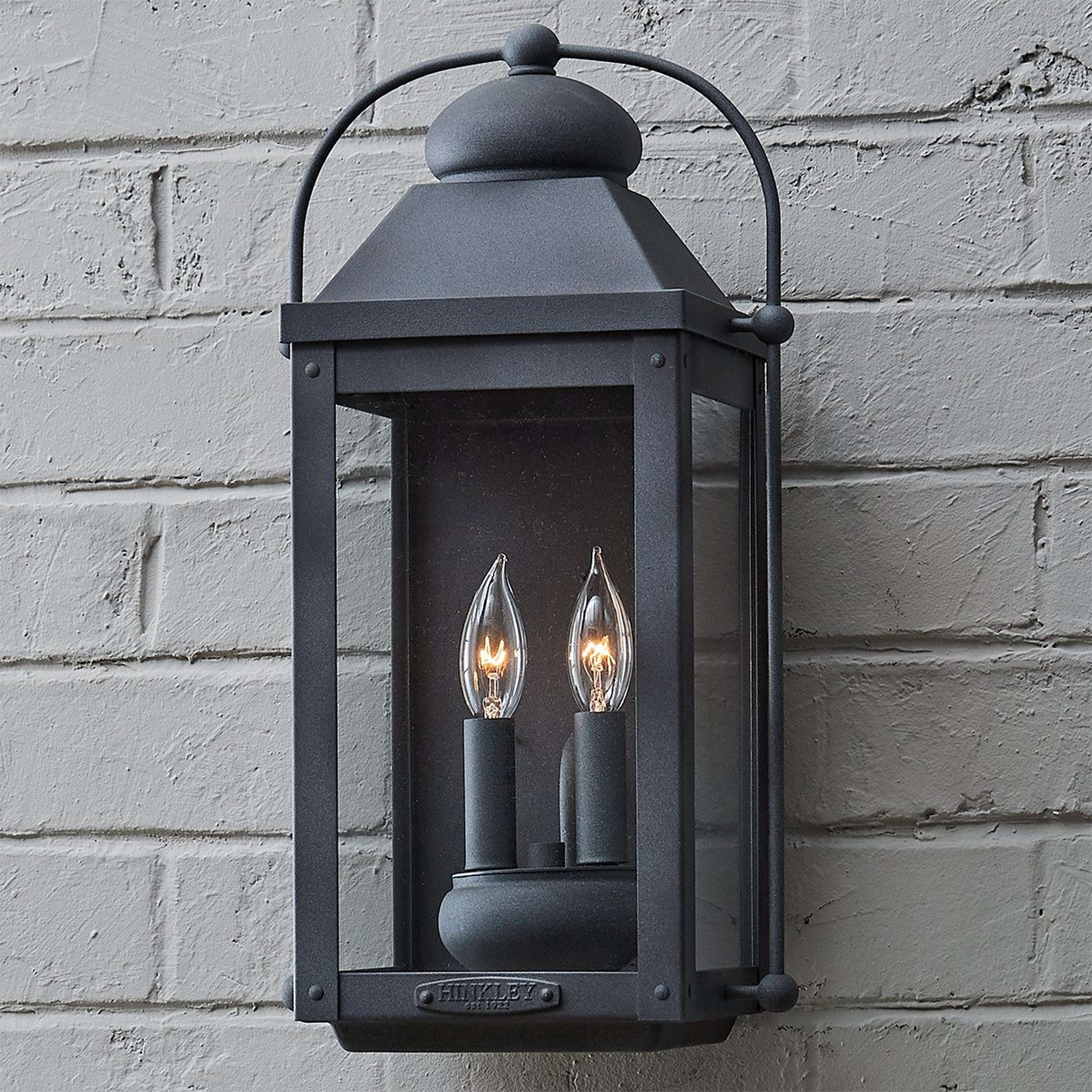 A Nostalgic Arched Carriage Outdoor Sconce - Small with Aged Zinc color