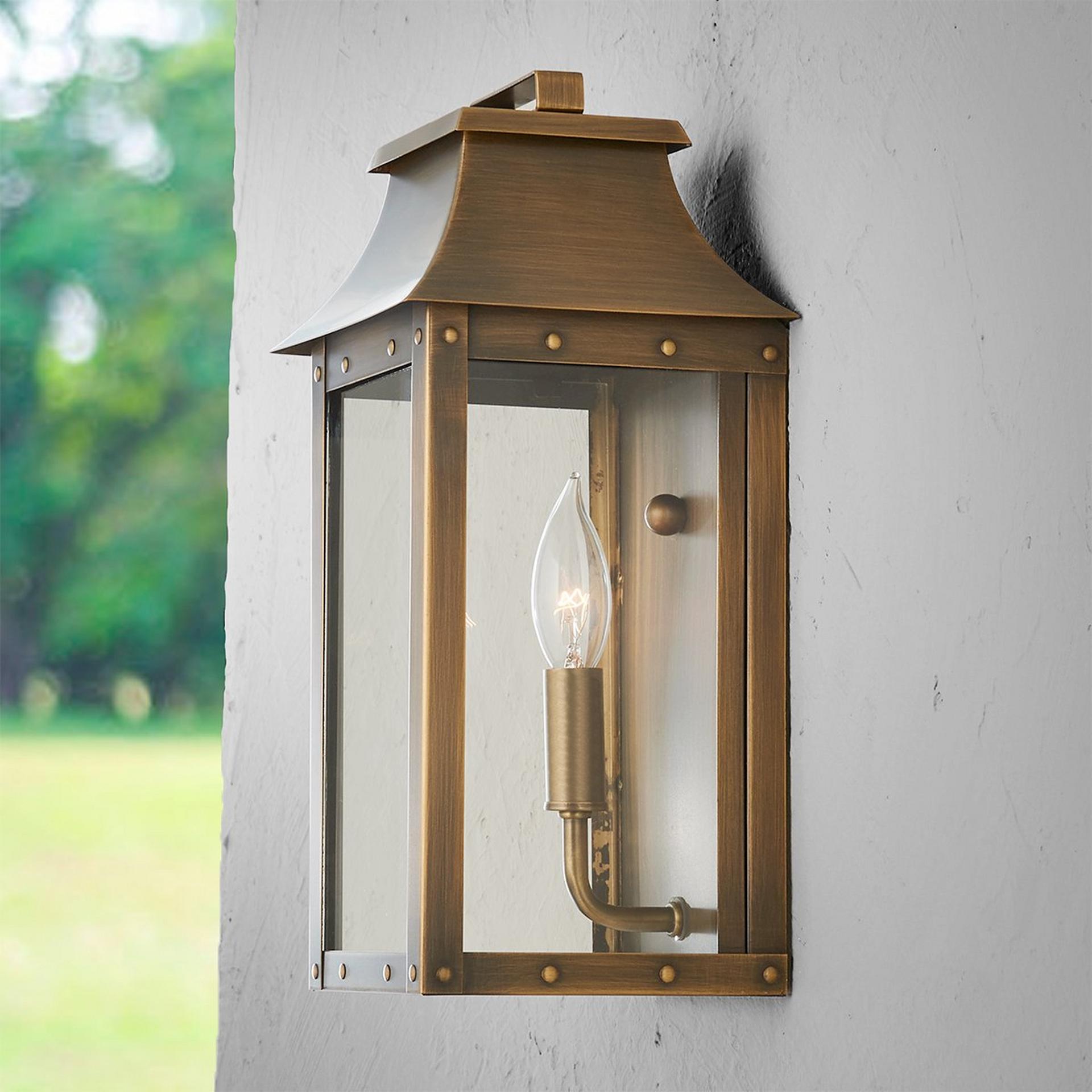 Traditional Studded Framed Box Outdoor Sconce - Small | Shades of Light
