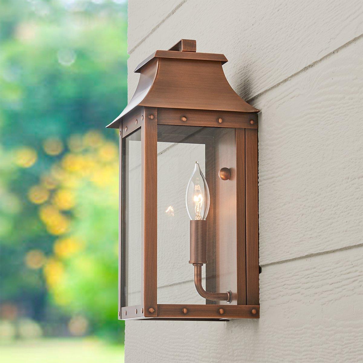Traditional Studded Framed Box Outdoor Sconce - Small | Shades of Light