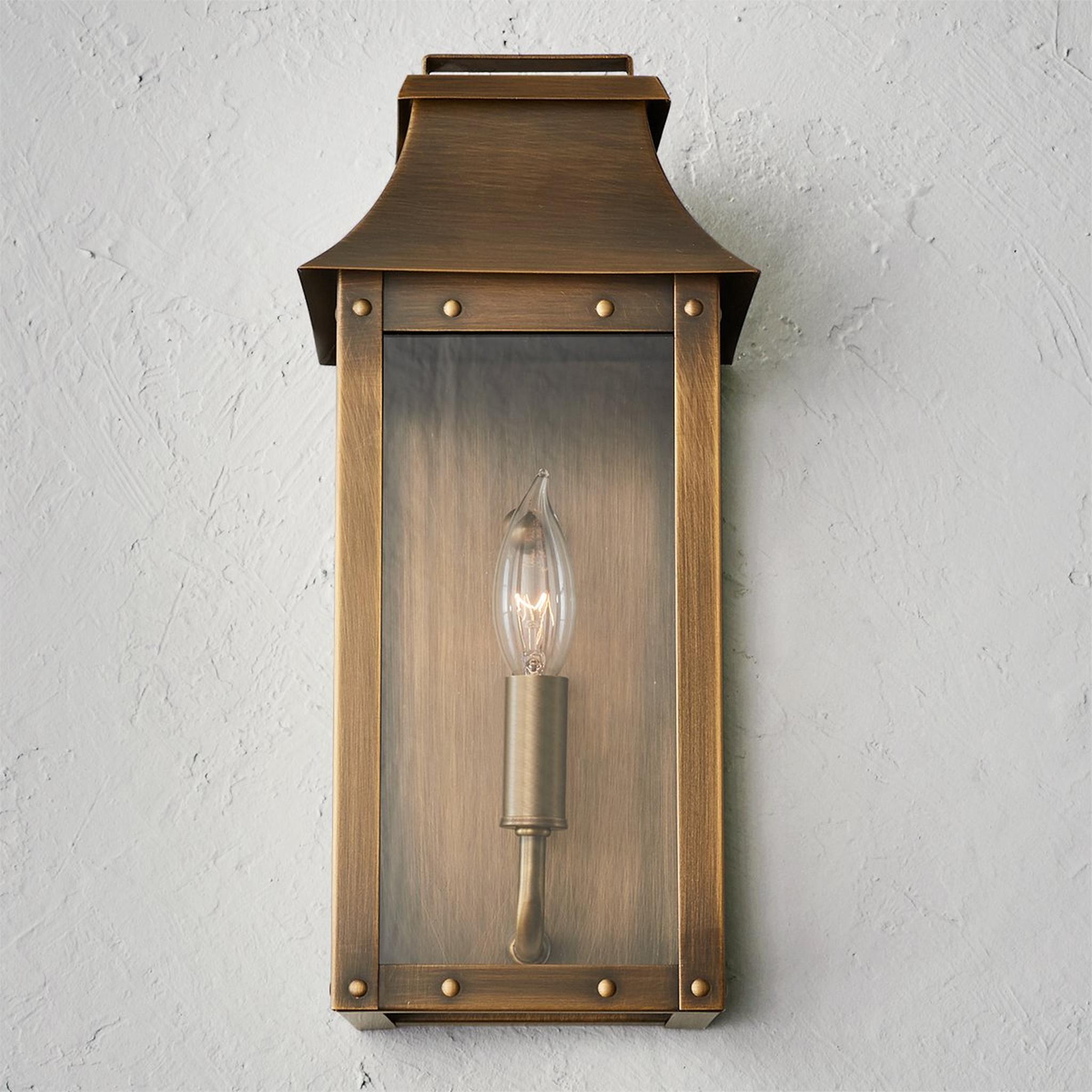 Traditional Studded Framed Box Outdoor Sconce - Small | Shades of Light