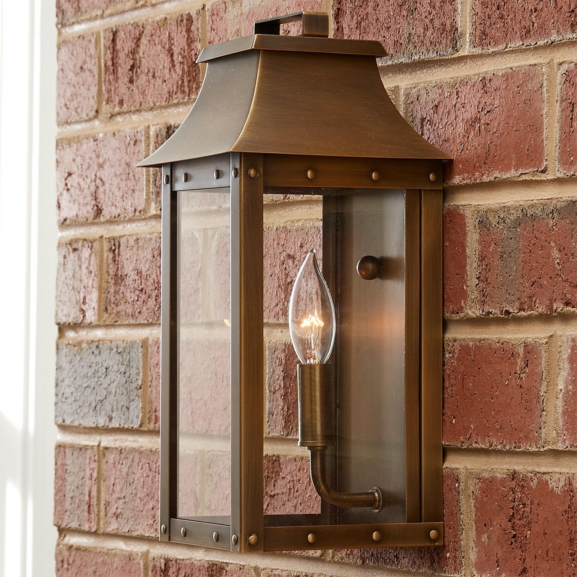 Traditional Studded Framed Box Outdoor Sconce - Small | Shades of Light