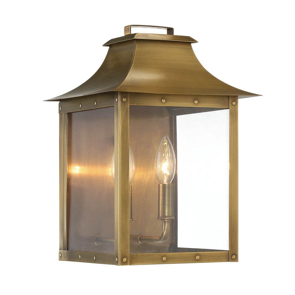 Traditional Studded Framed Box Outdoor Sconce - Large | Shades of