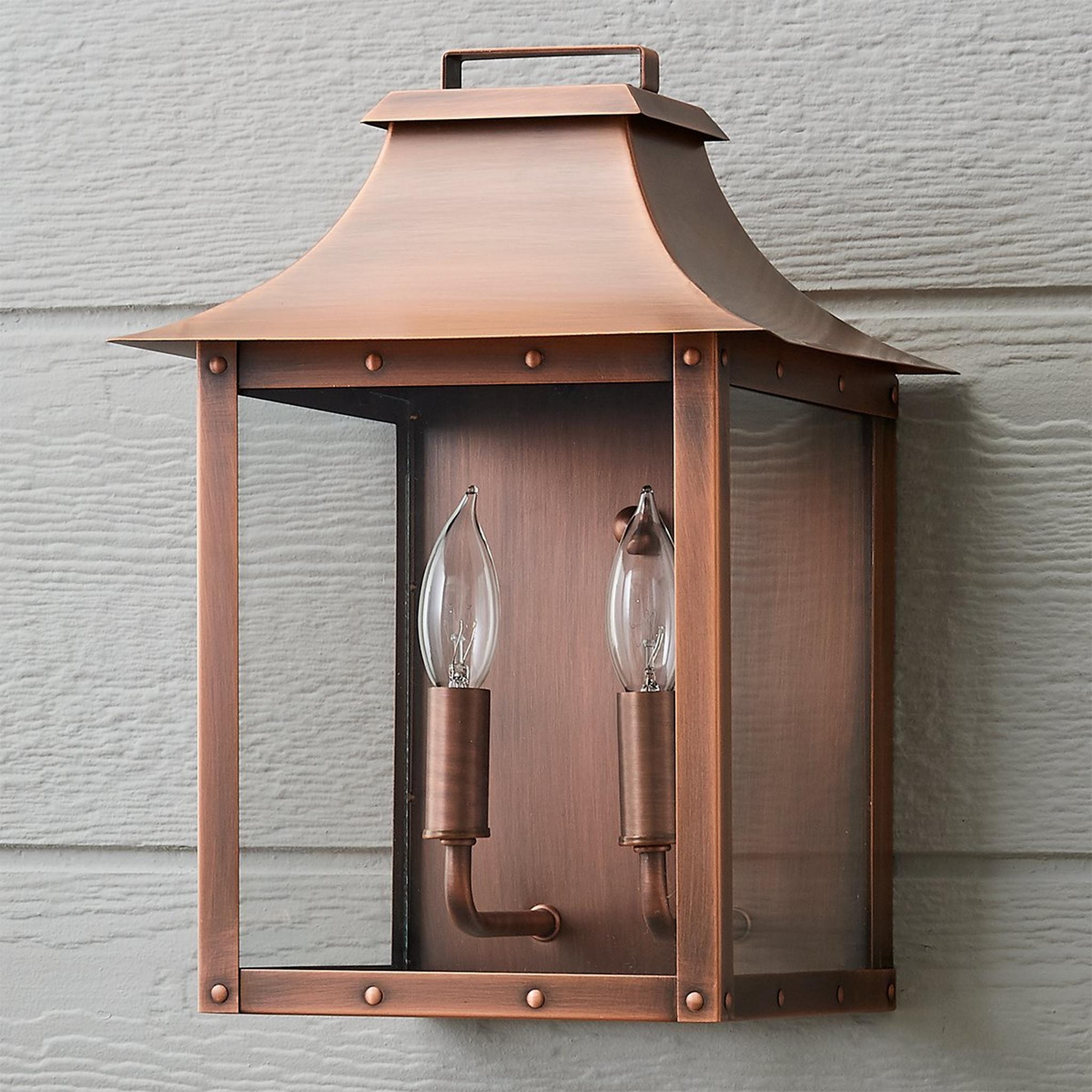 Traditional Studded Framed Box Outdoor Sconce - Large | Shades of Light