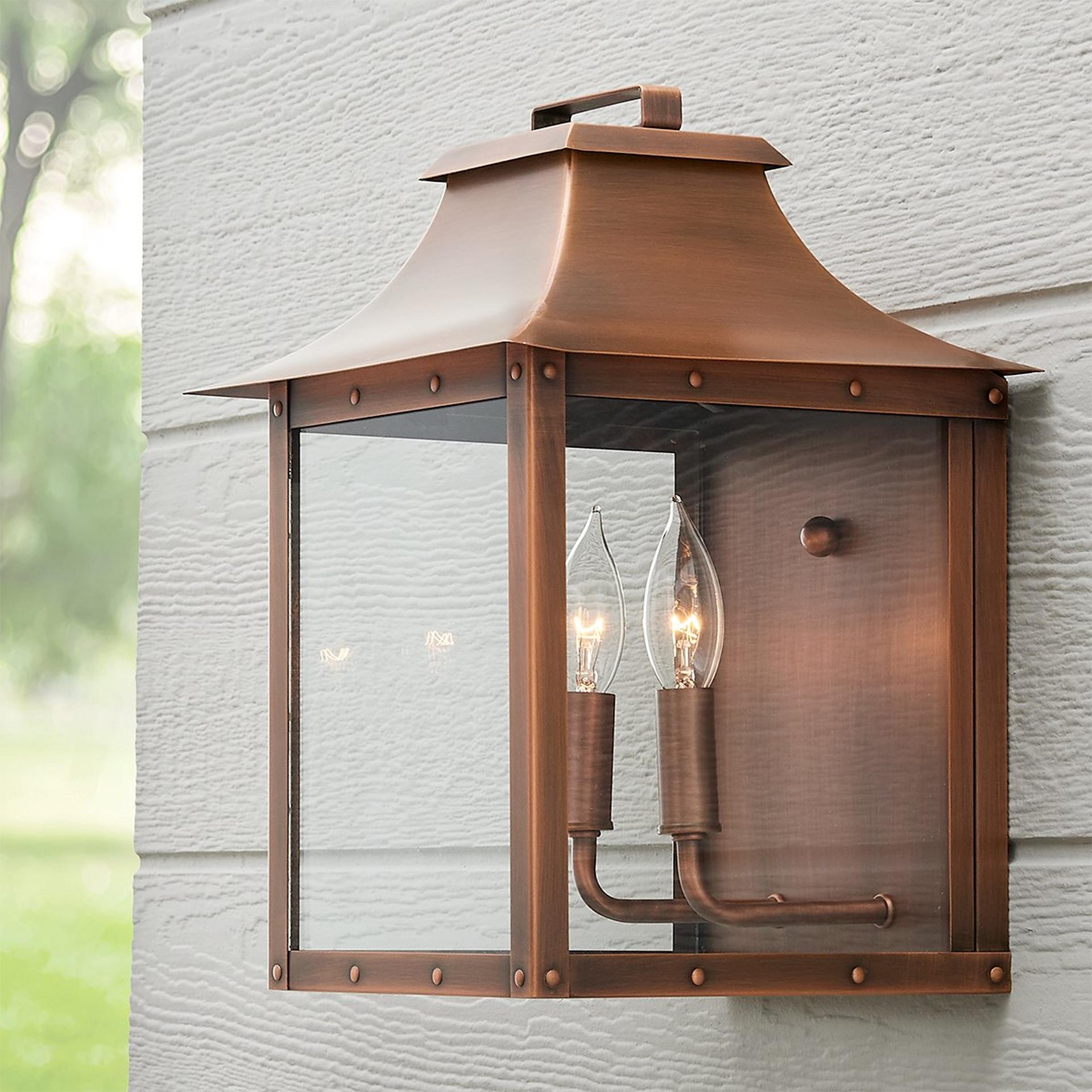 Traditional Studded Framed Box Outdoor Sconce - Large | Shades of Light