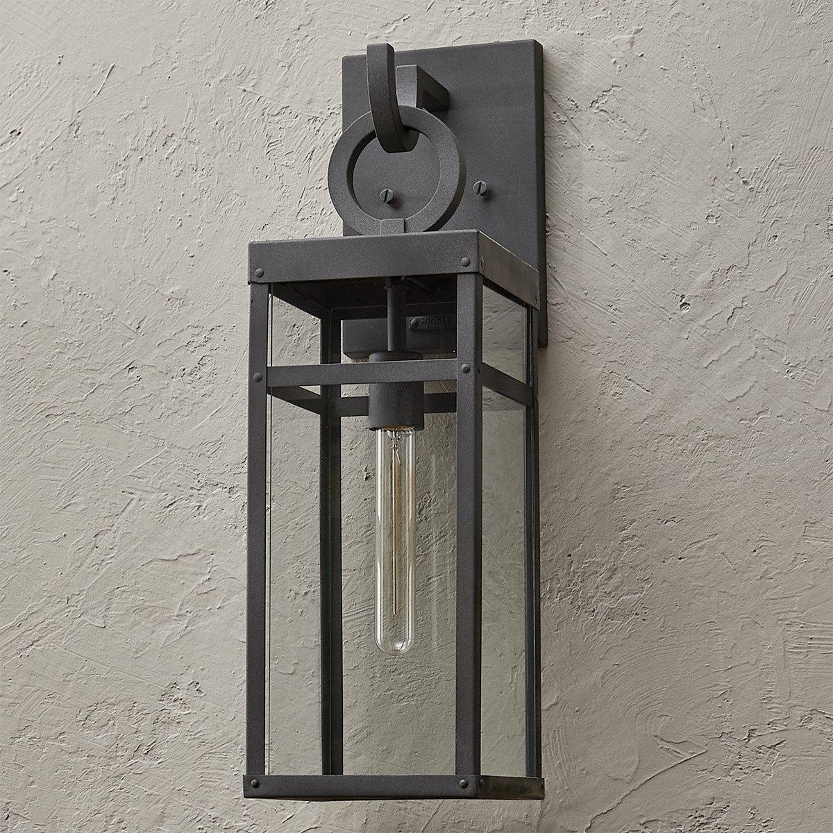 Vintage Suspended Pane Outdoor Sconce - Medium