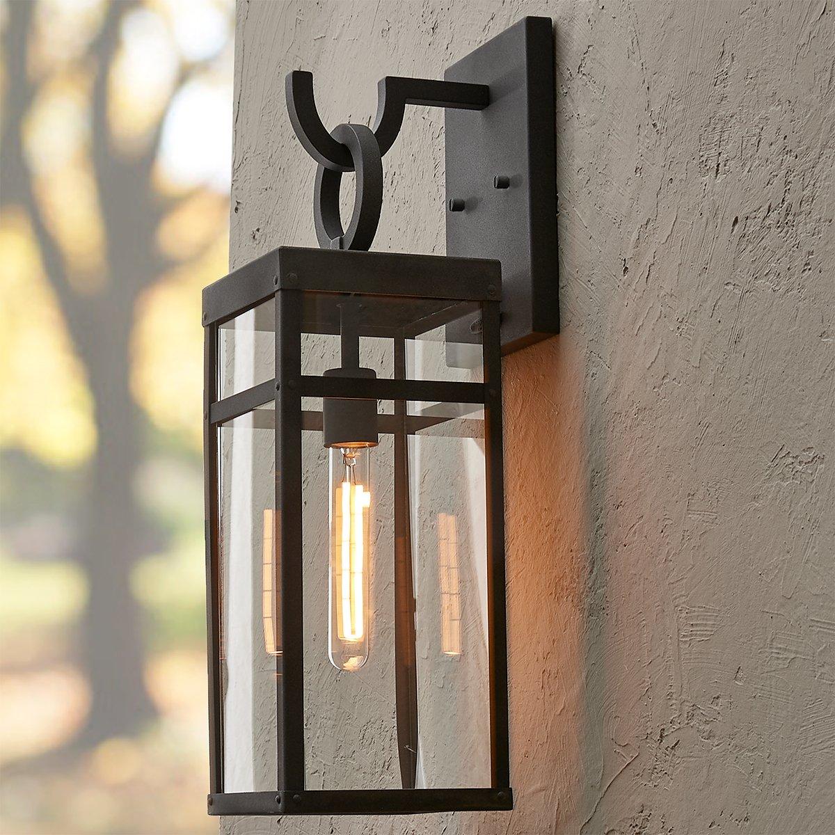Vintage Suspended Pane Outdoor Sconce - Medium