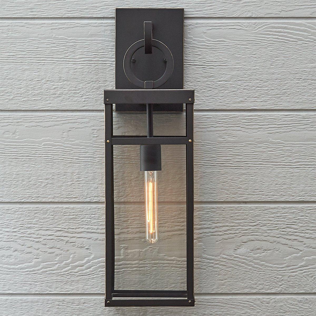 Mobil 1 看板 照明 アンティーク ビンテージ Vintage Suspended Pane Outdoor Sconce - Small | Shades of Light