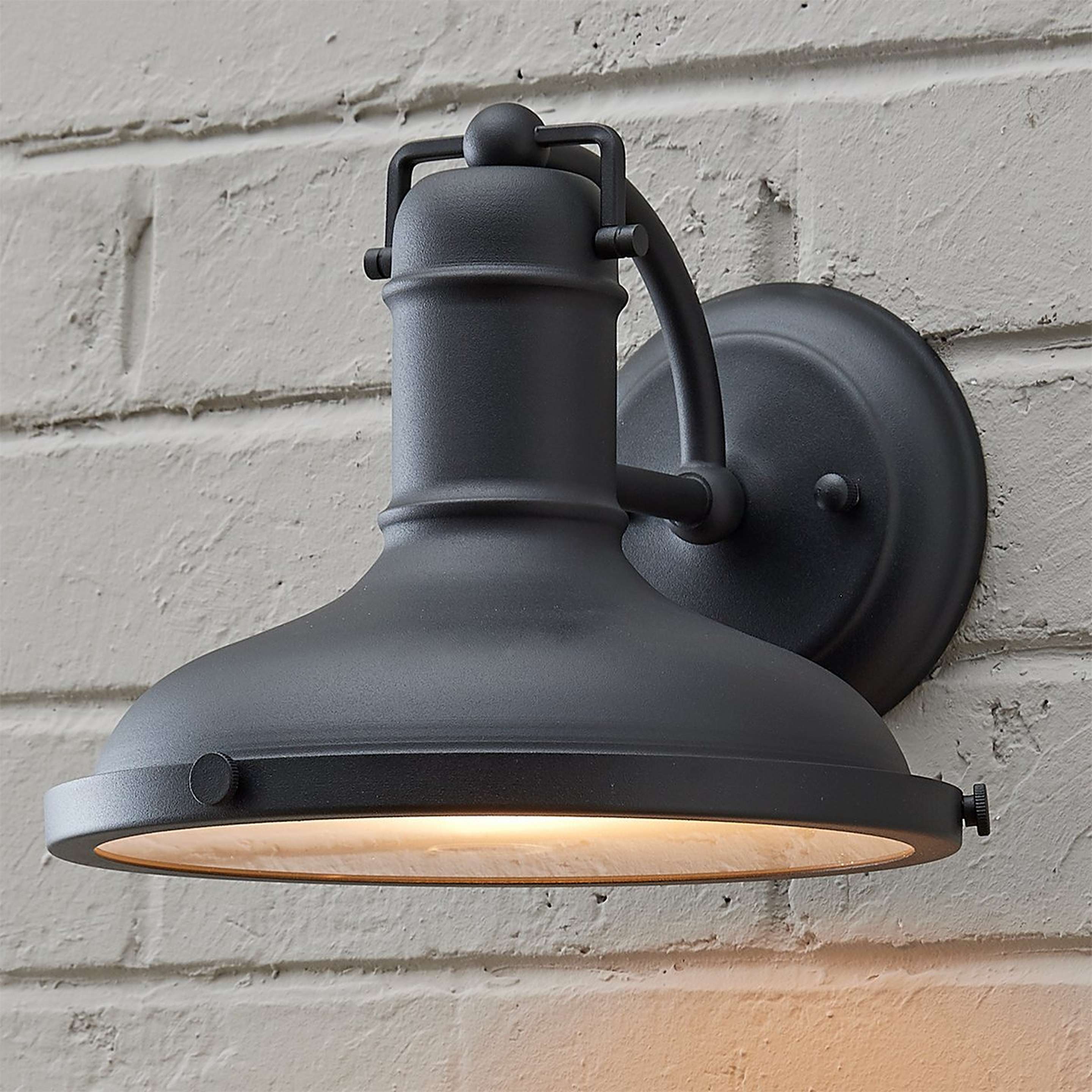 A Sleek Workshop Outdoor Sconce with Black color