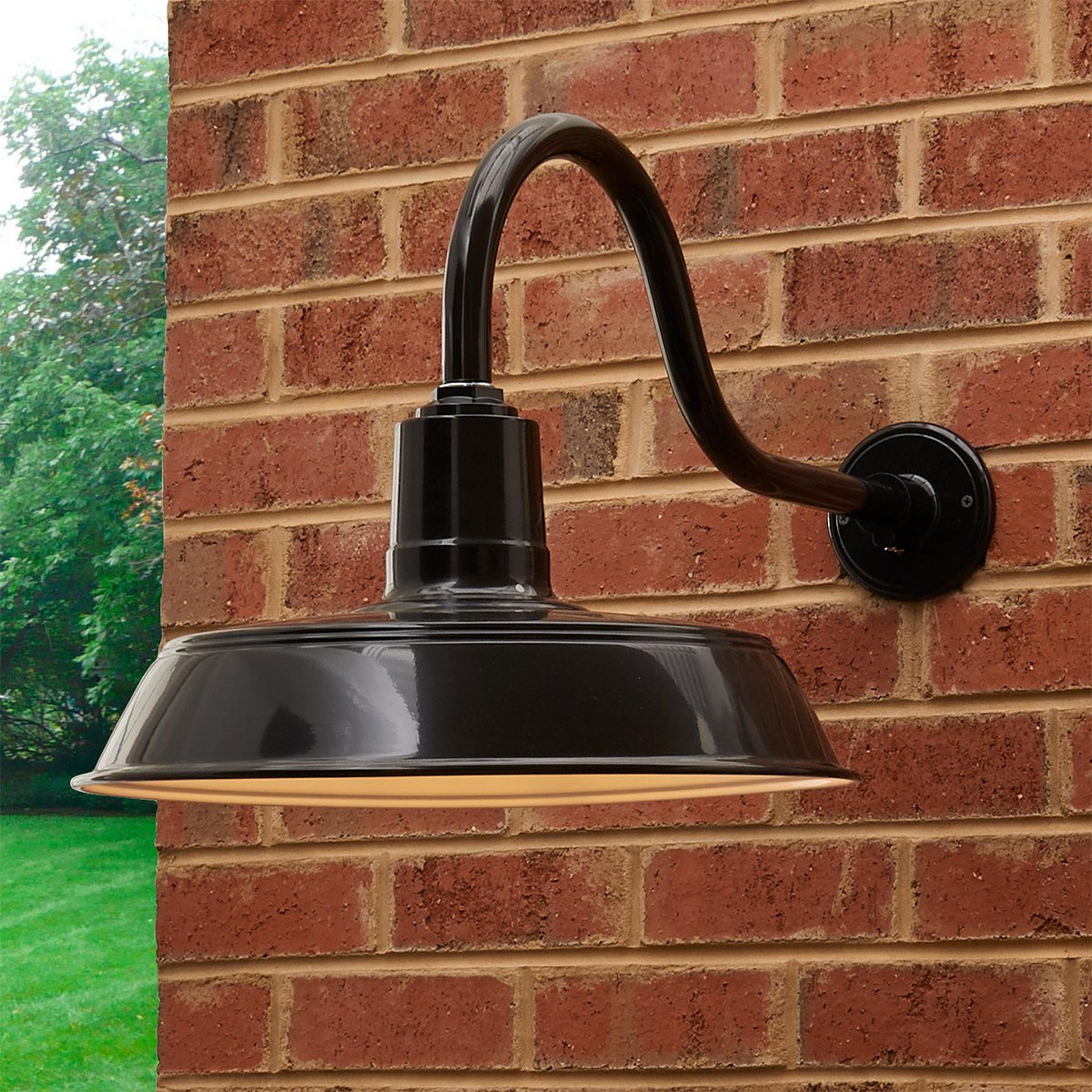 A Outdoor Barn Sconce - Warehouse with Black / White color