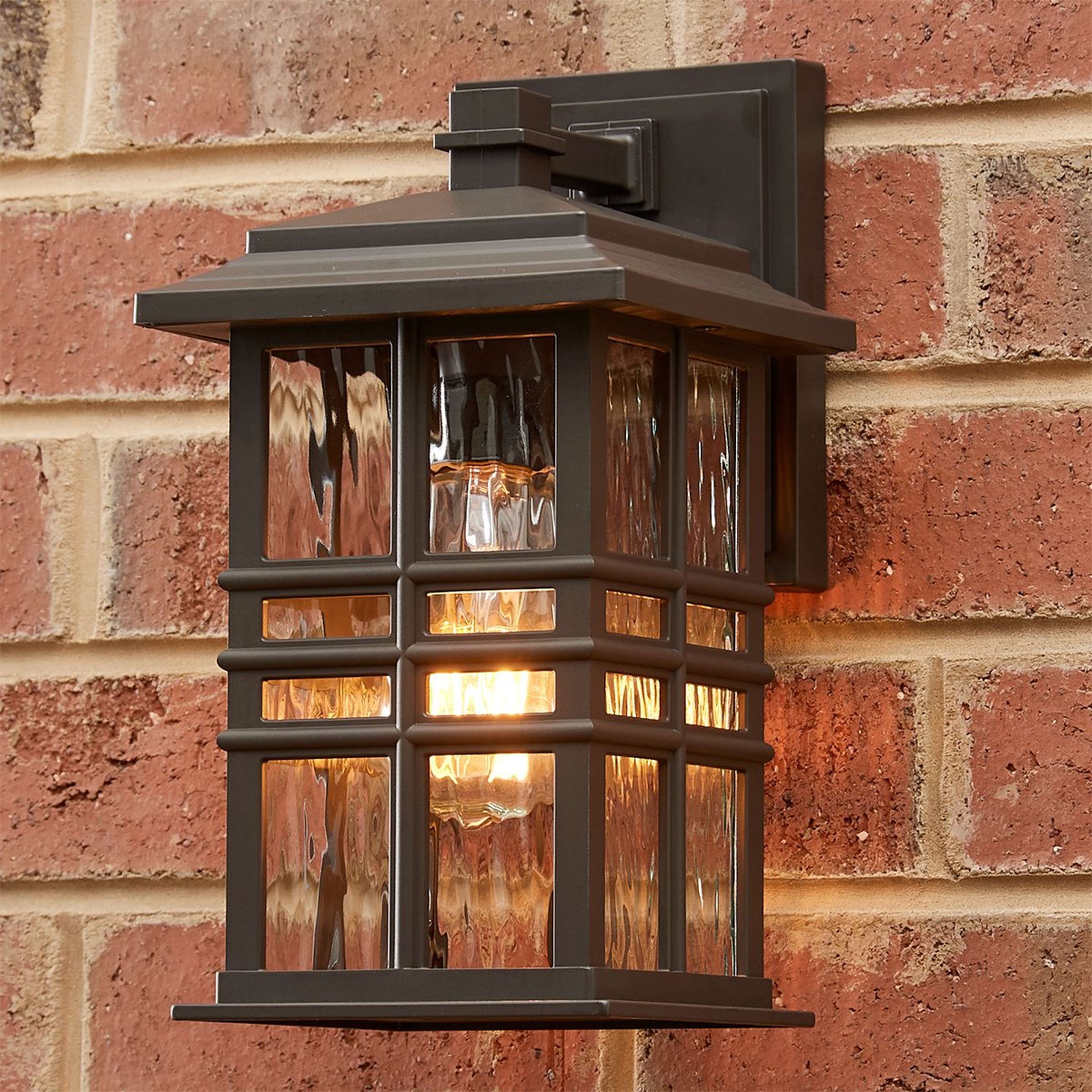 A Clean Craftsman Outdoor Sconce - Small with Bronze color