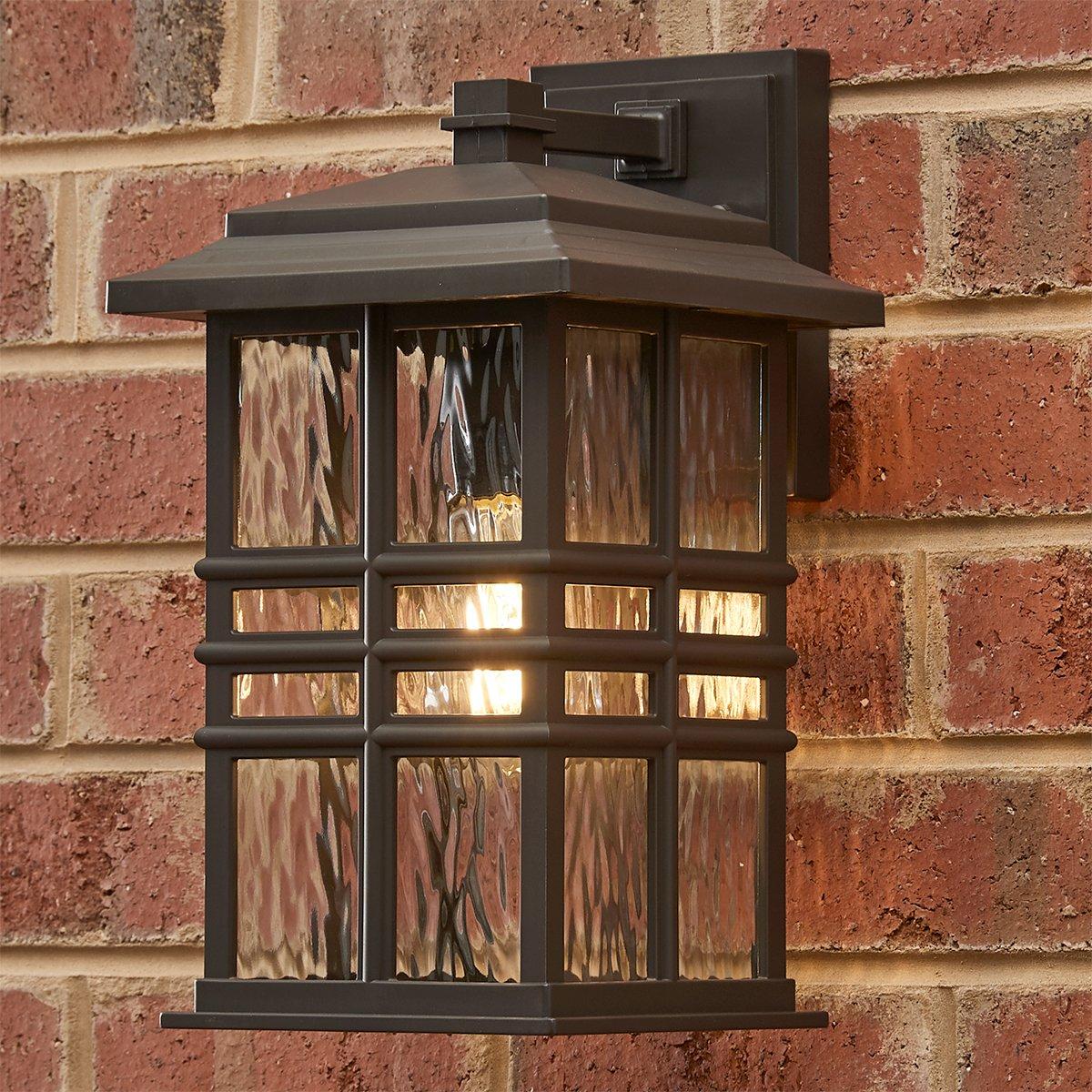 Clean Craftsman Outdoor Sconce Large   OL19097.0.OL19097BZ 