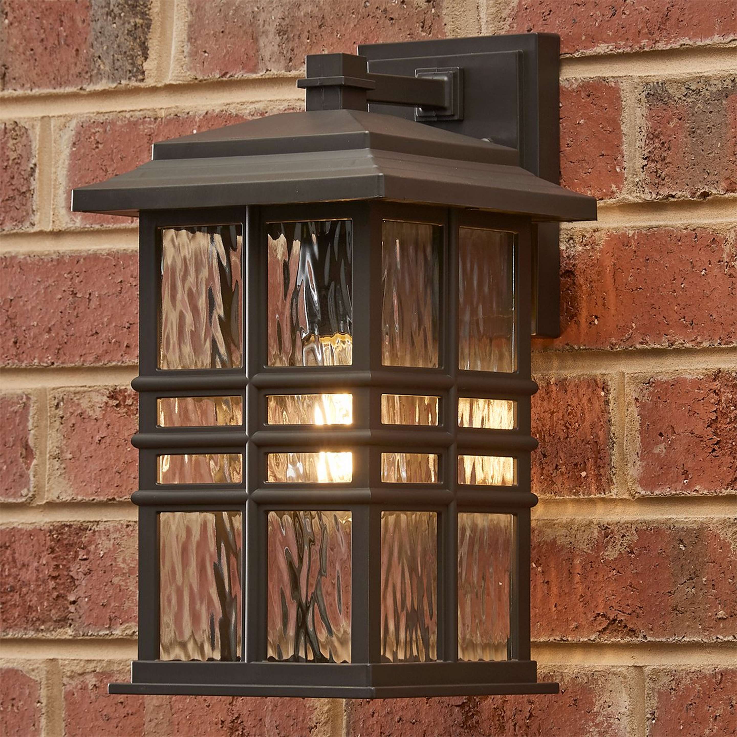 A Clean Craftsman Outdoor Sconce - Large with Bronze color