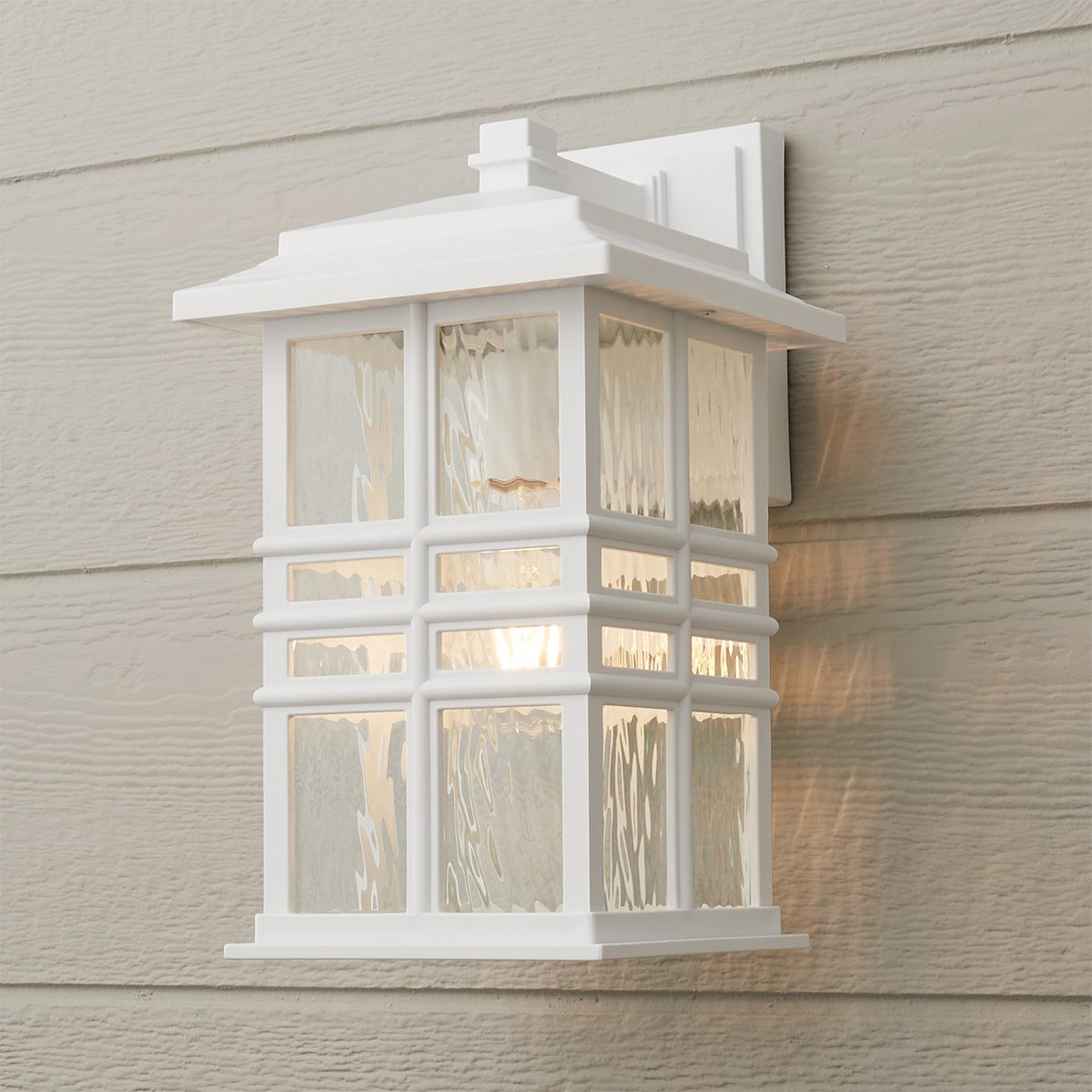 A Clean Craftsman Outdoor Sconce - Large with White color