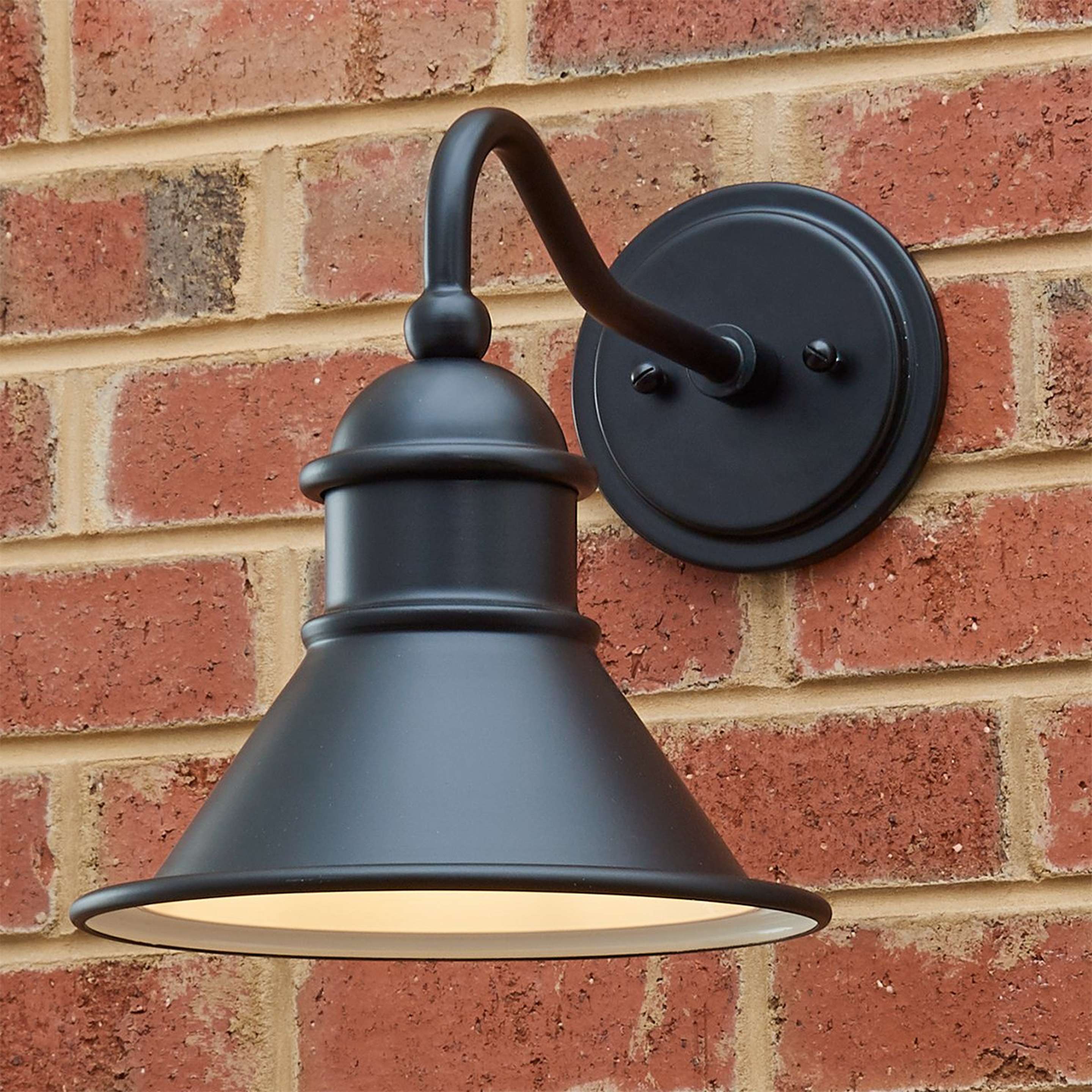 A Garner Outdoor Sconce with Black color