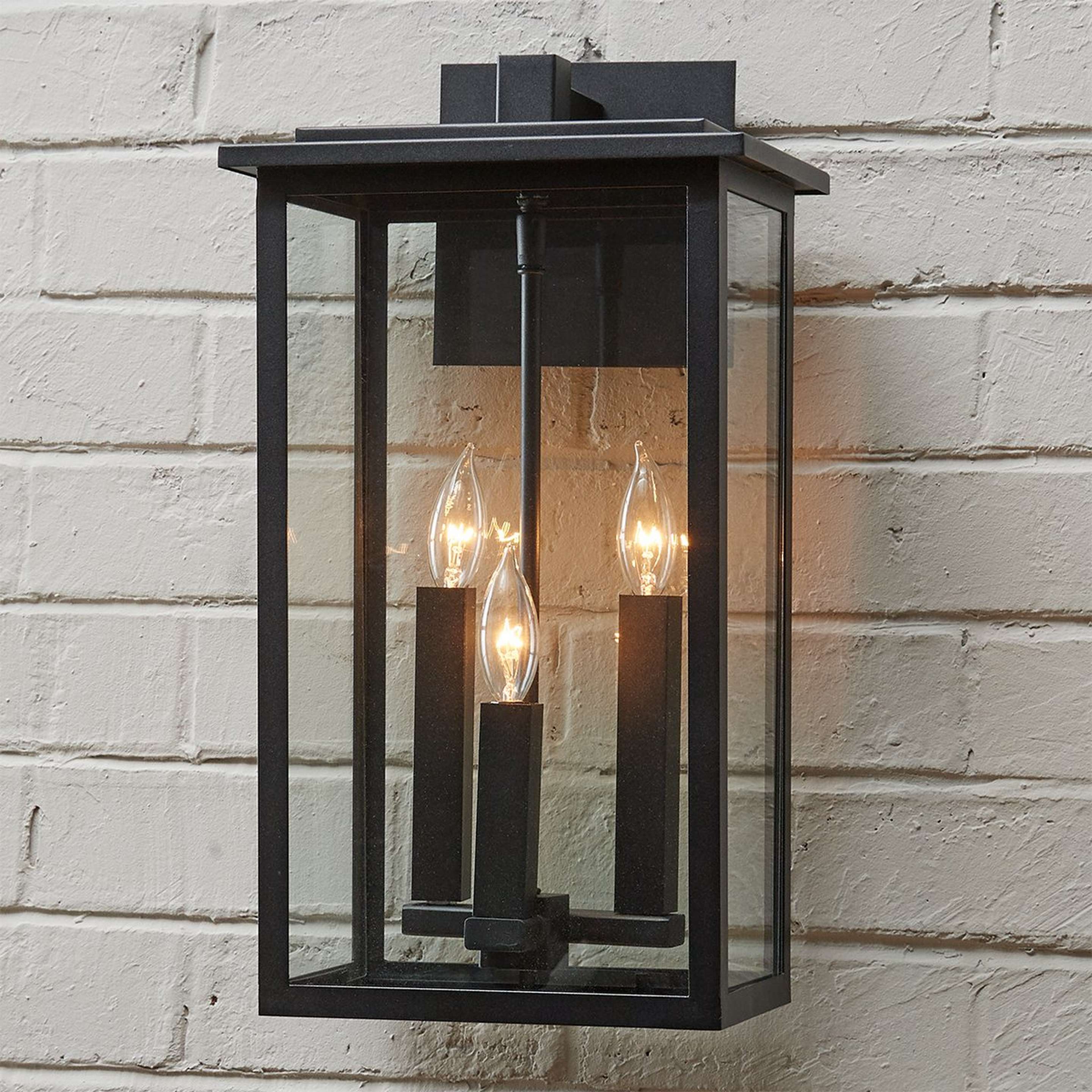 A Griffith Outdoor Sconce - Medium with Black color