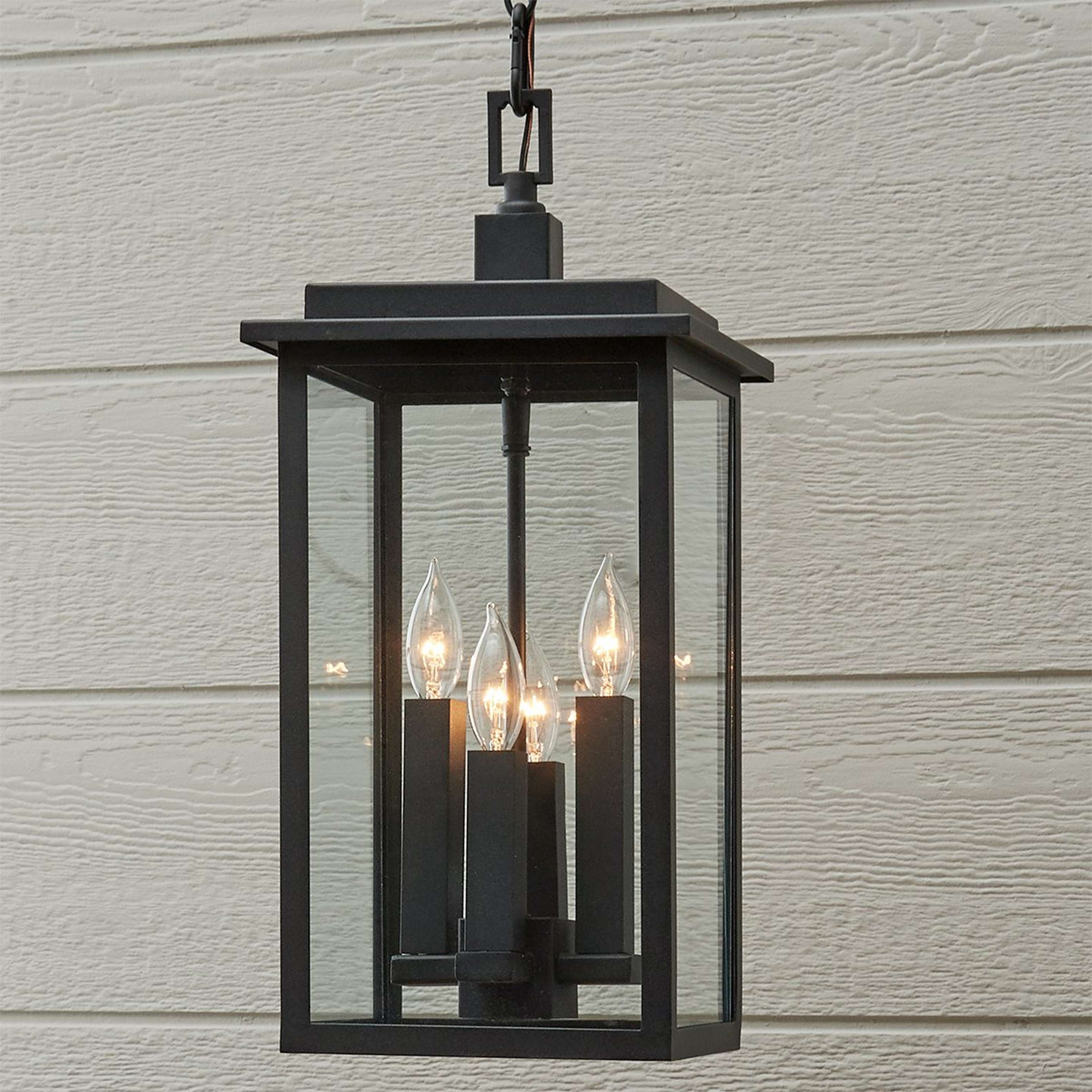 A Griffith Outdoor Hanging Lantern with Black color