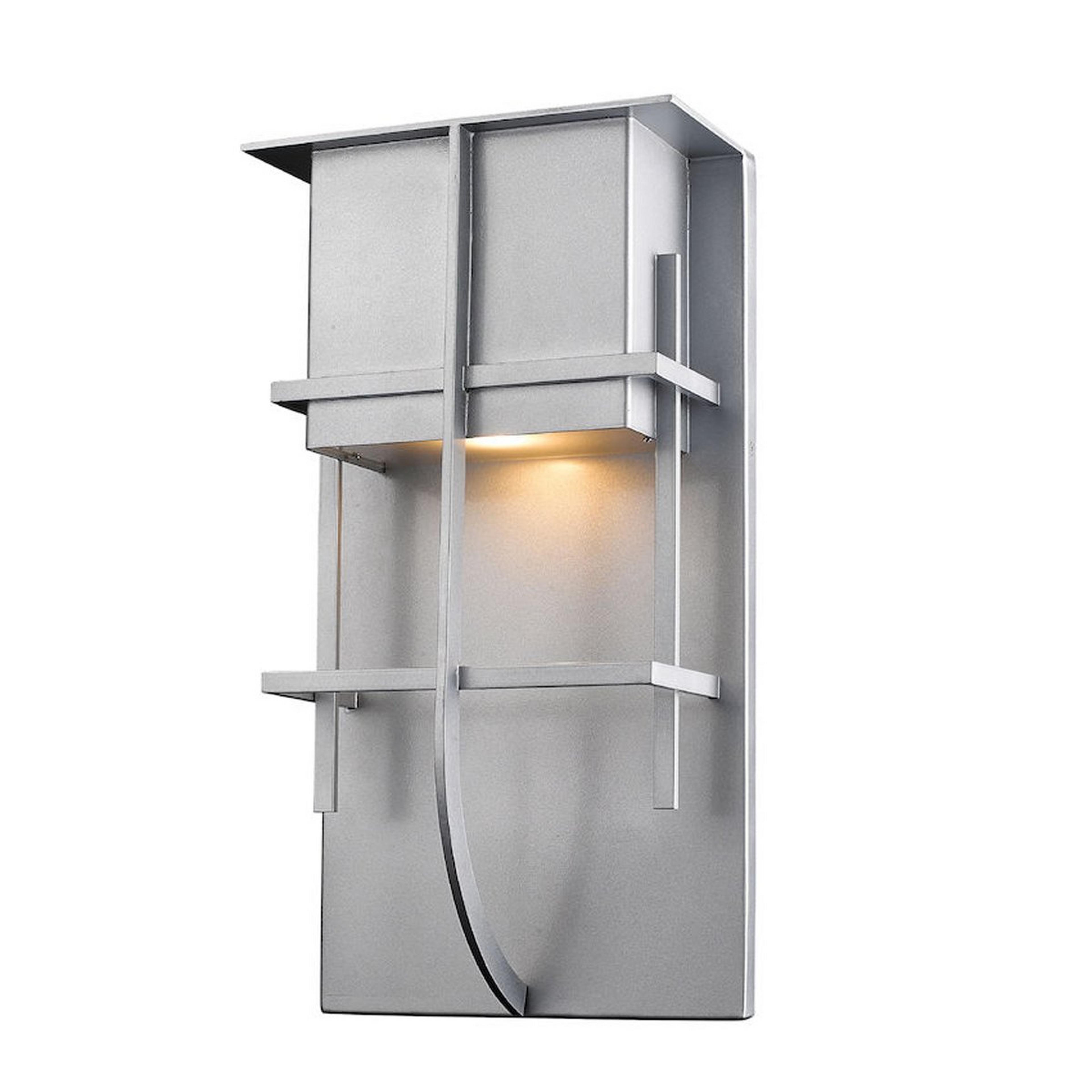 A Garrison Outdoor Sconce with Silver color