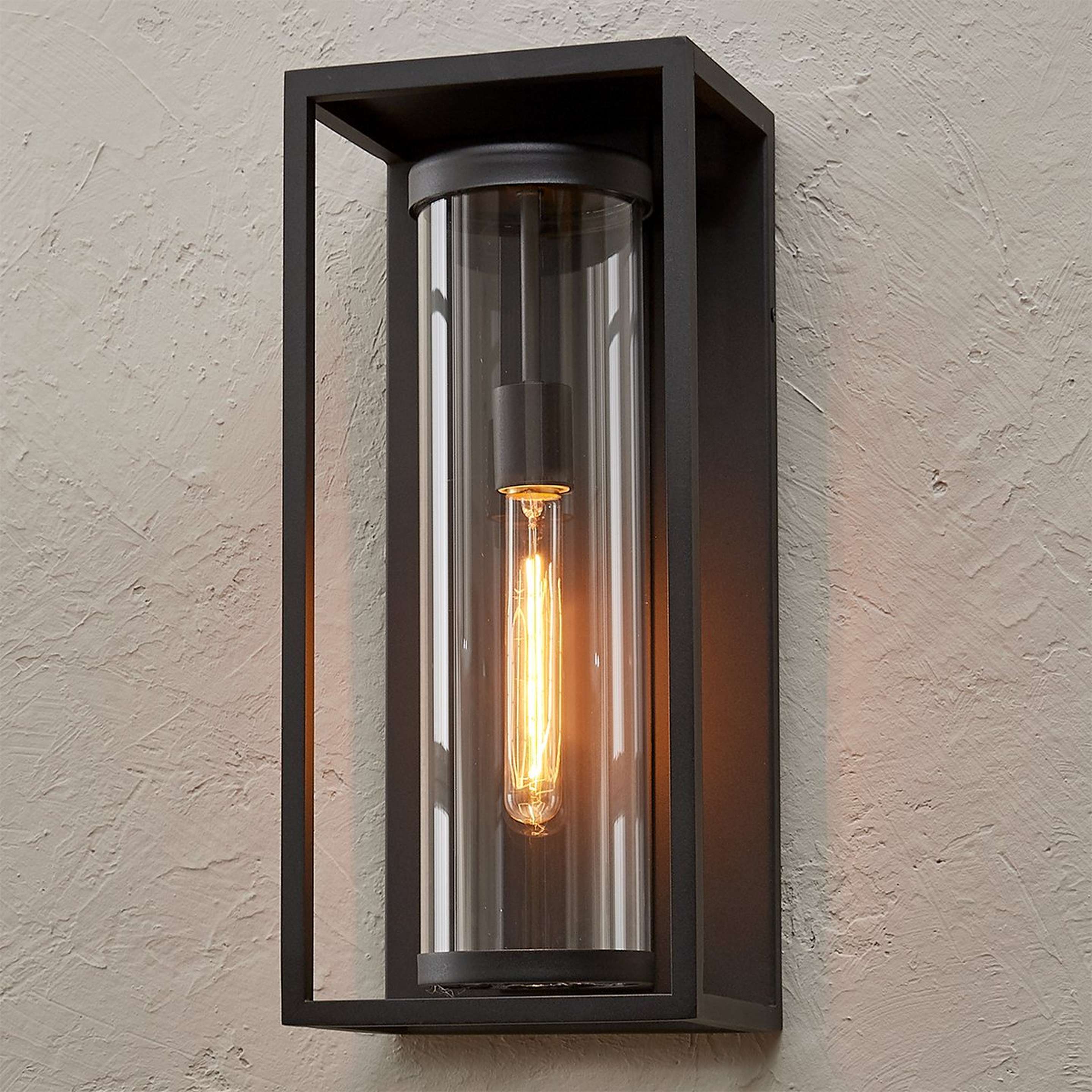 A Modern Miller Outdoor Sconce with Black color