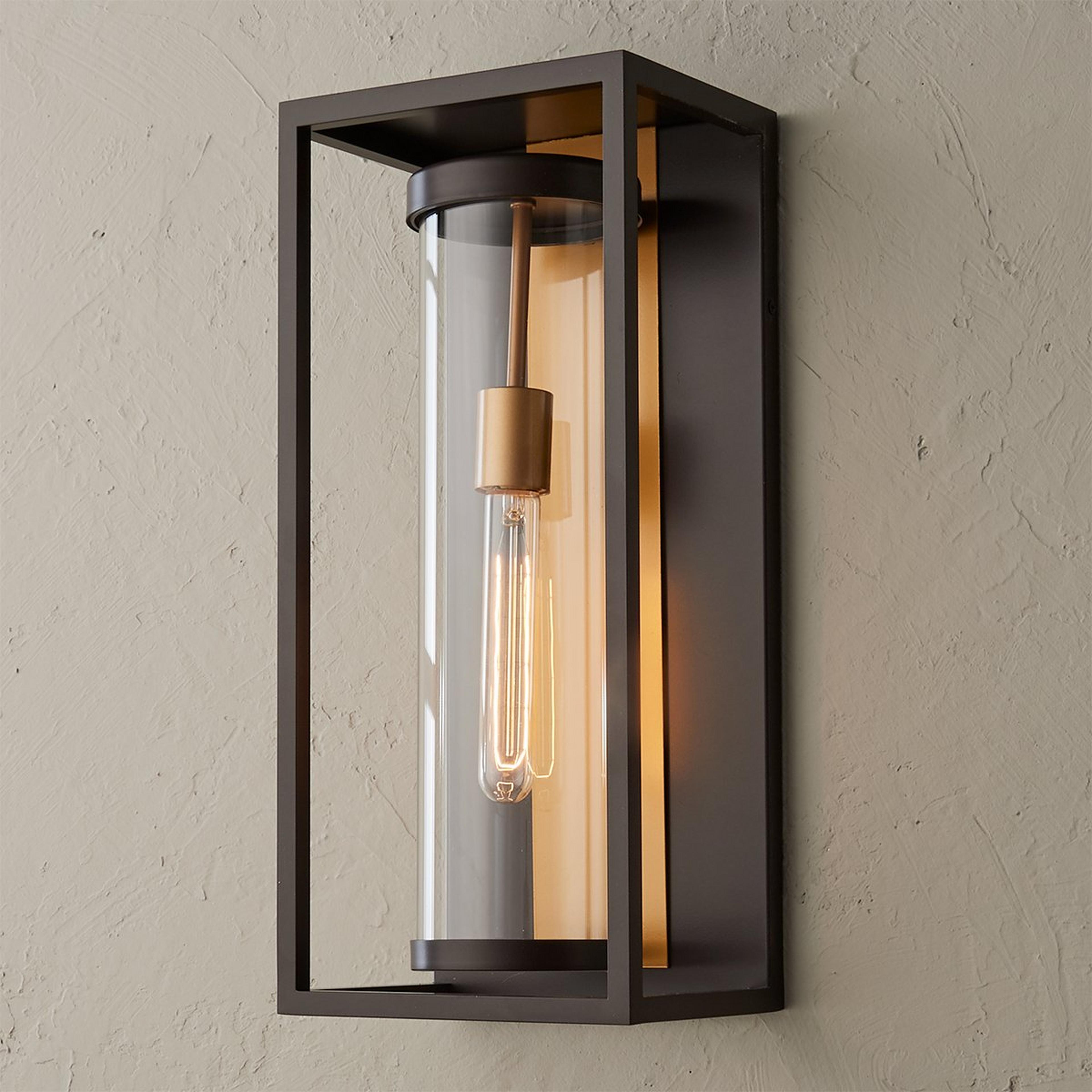 A Modern Miller Outdoor Sconce with Bronze / Brass color