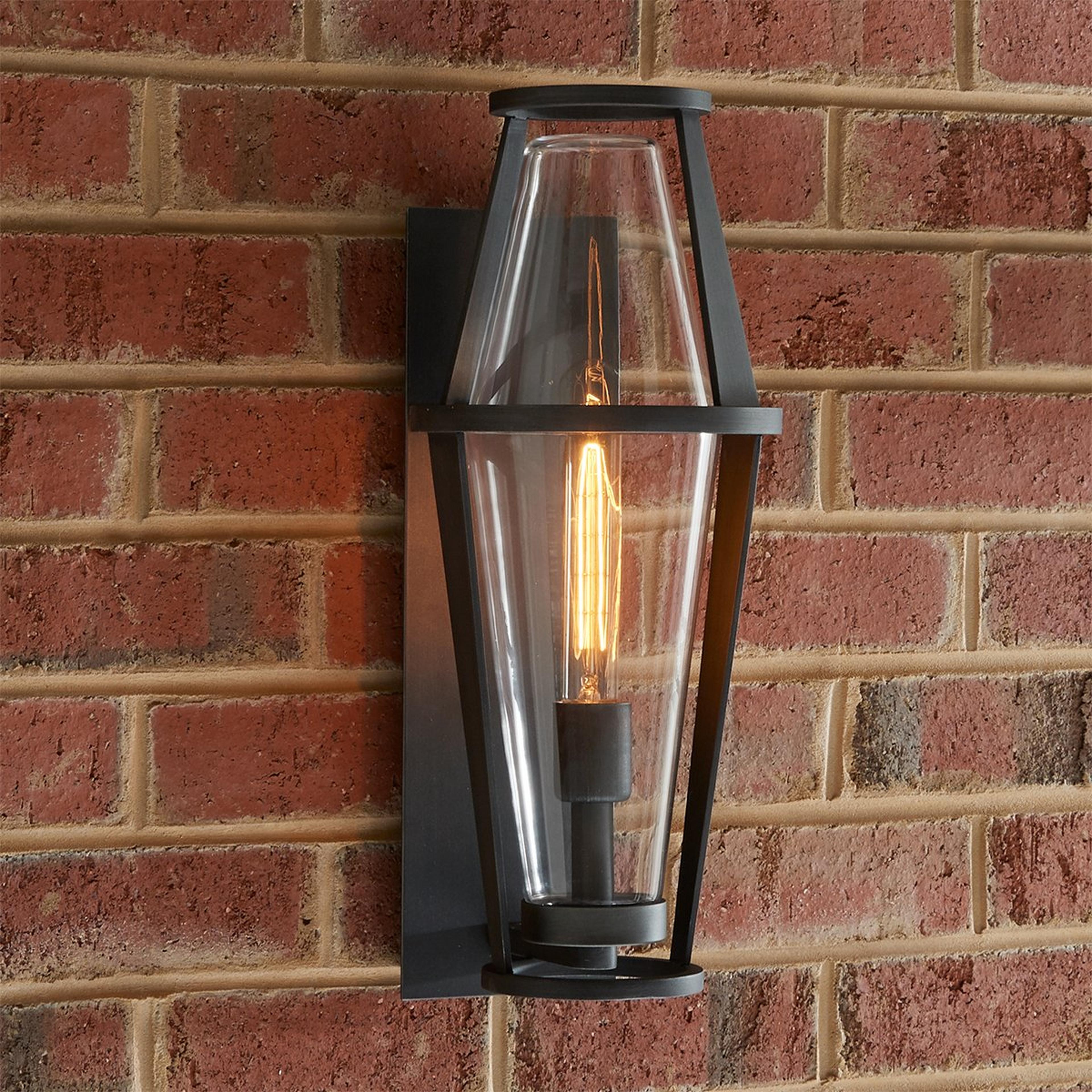 A Jubail Outdoor Sconce - Small with Charcoal Gray color