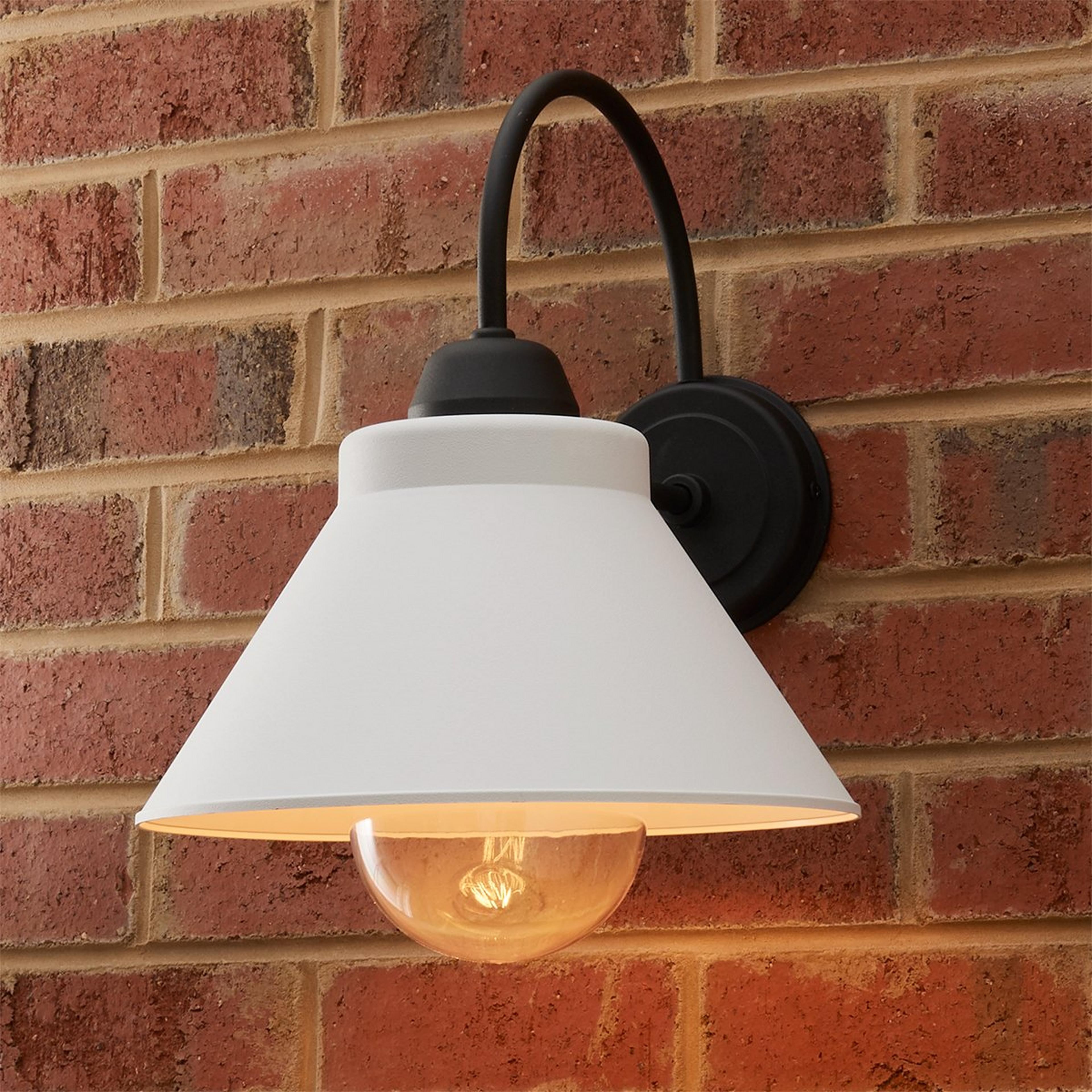 A Kelly Outdoor Sconce with Black / White color