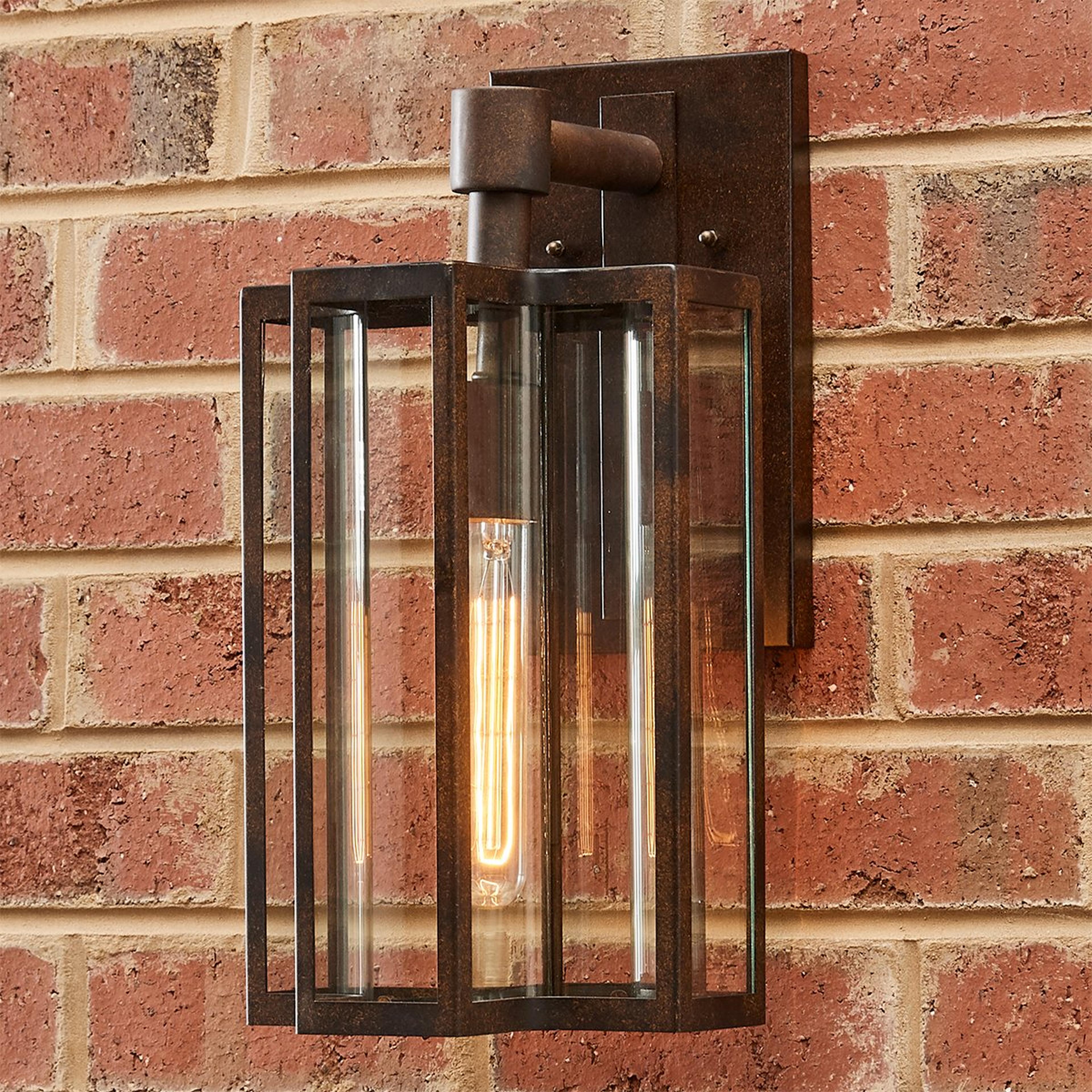 A Taurus Outdoor Sconce - Large with Textured Bronze color