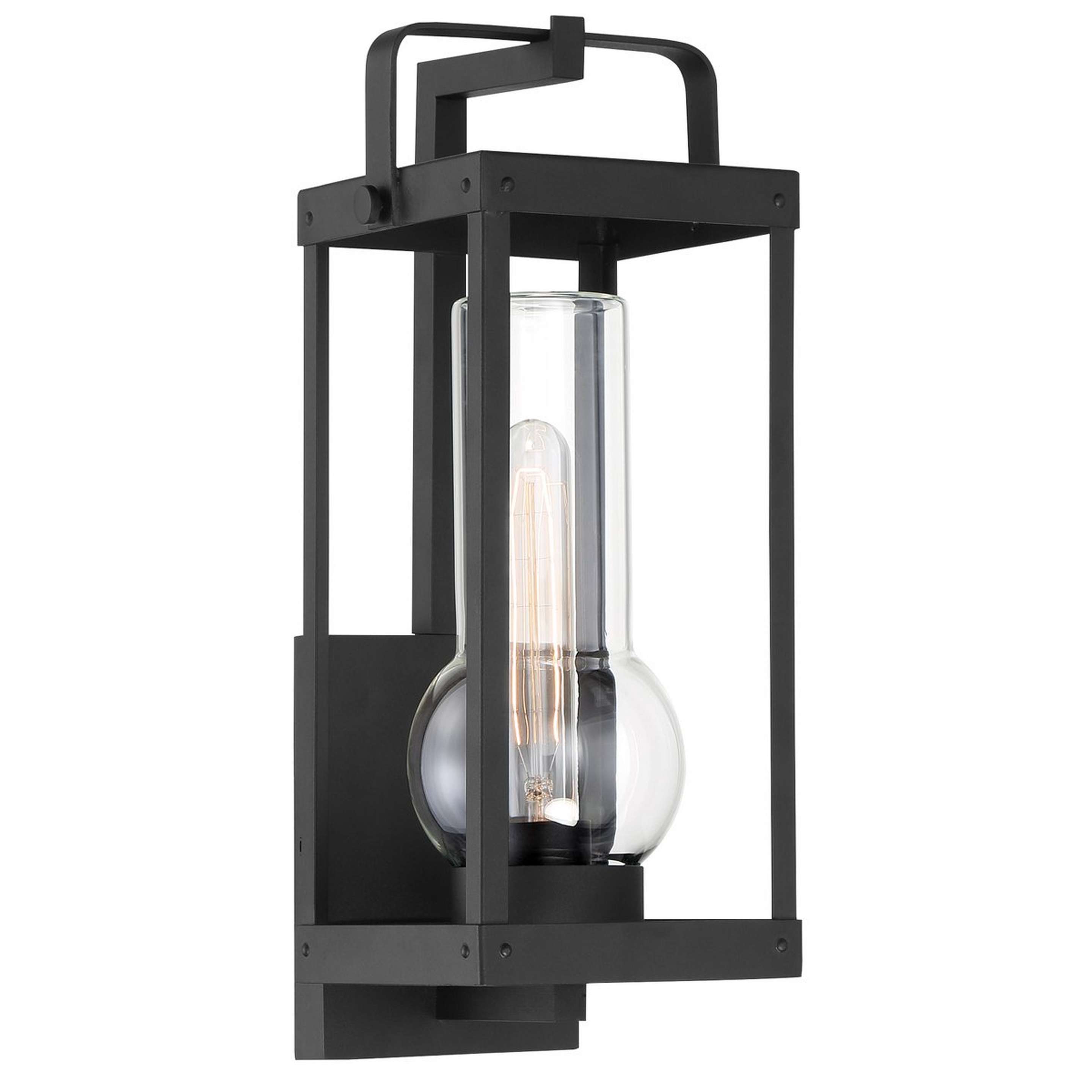 A Vintage Mod Outdoor Sconce - Large with Black color