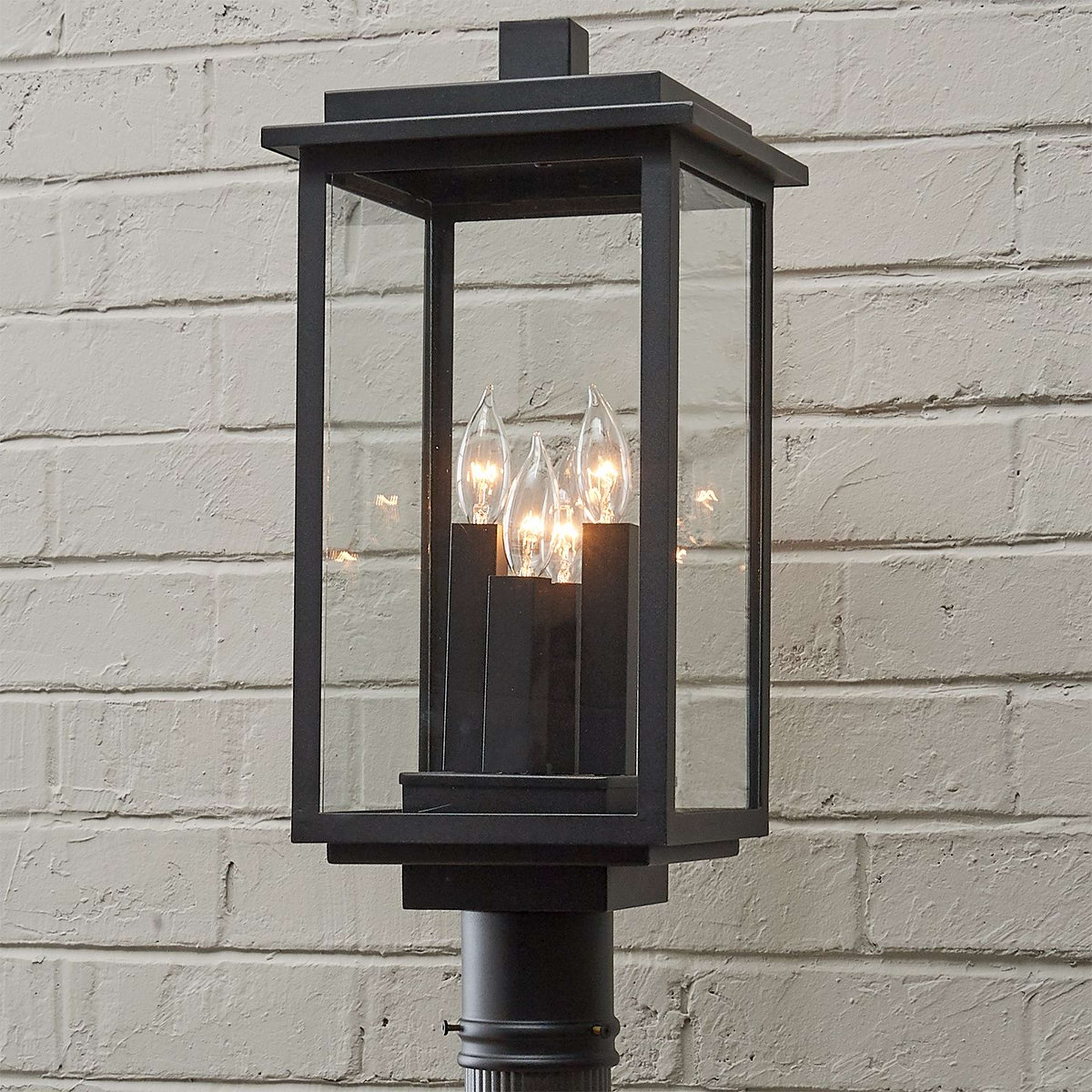 A Griffith Outdoor Post Light with Black color