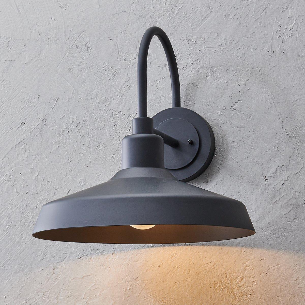 Industry Arced Outdoor Sconce - Medium | Shades of Light