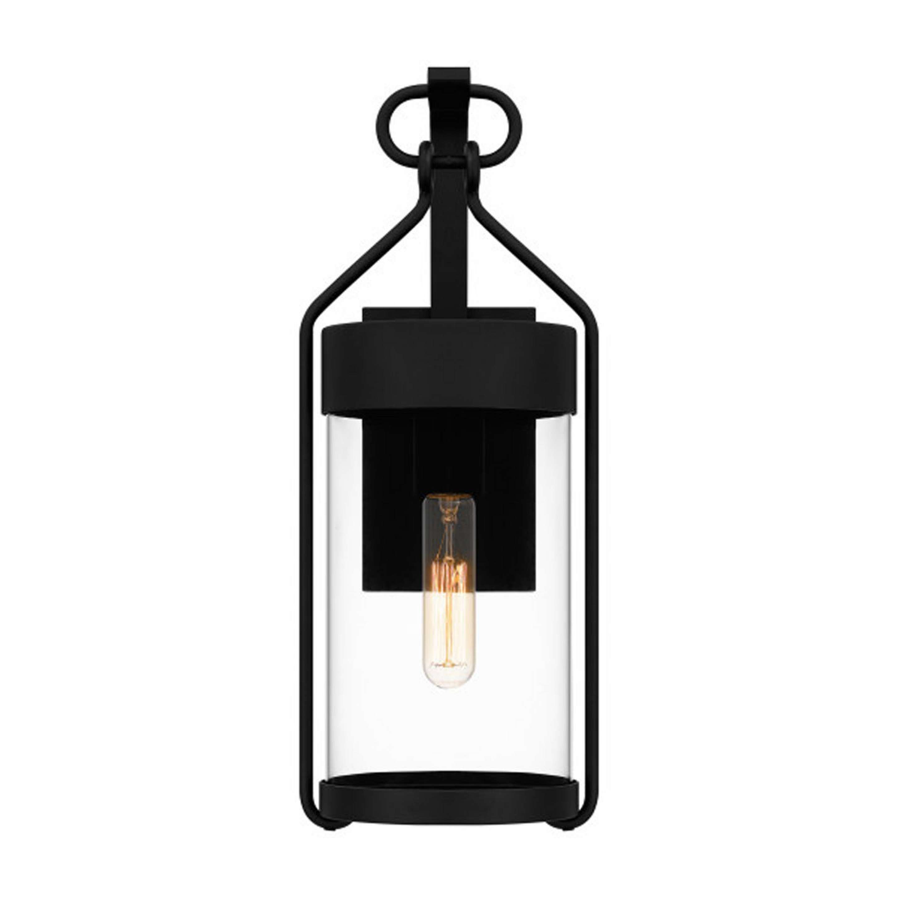 A Alanor Outdoor Sconce with Black / Clear Glass color