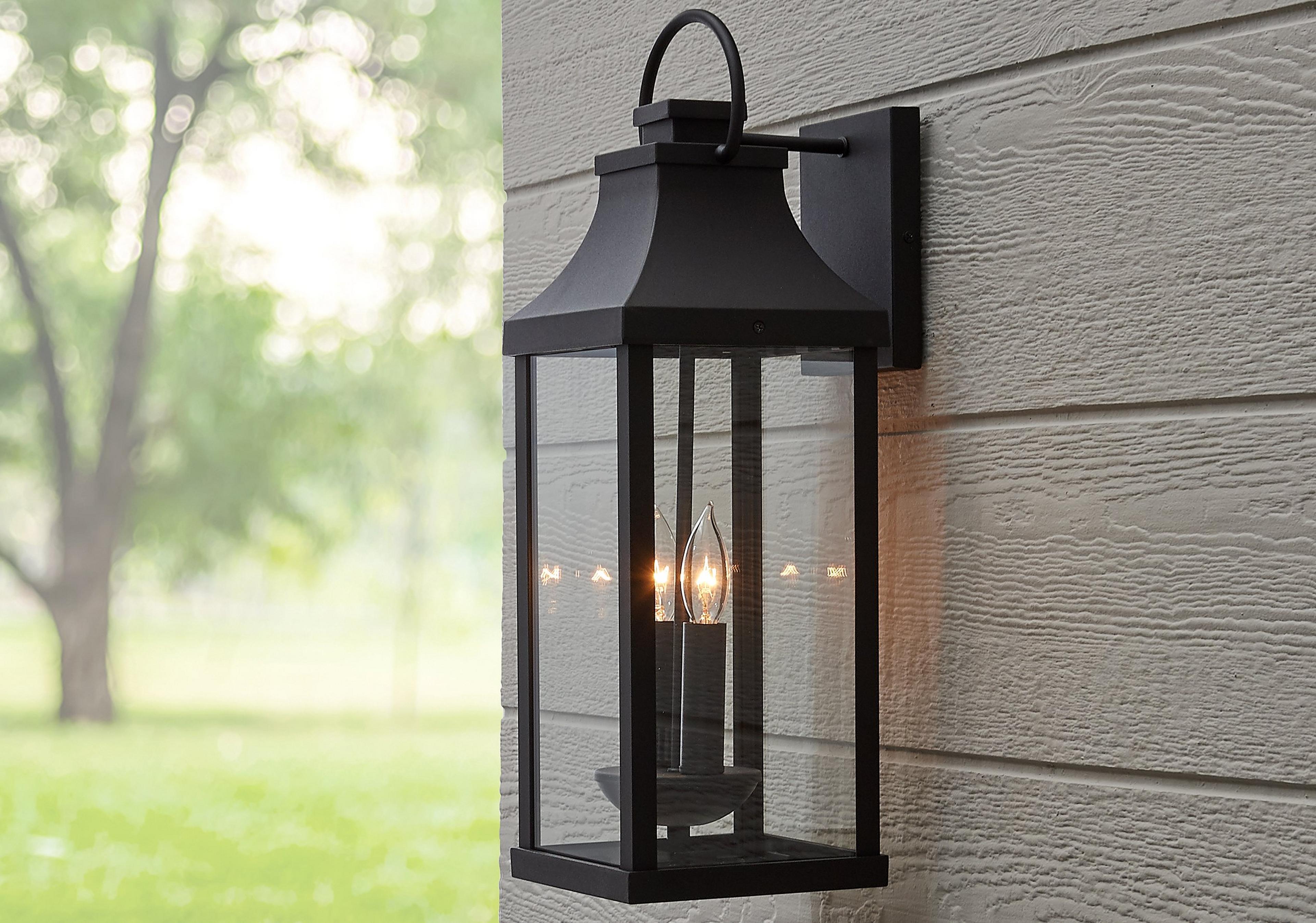 Black Aire Libre Outdoor Sconce