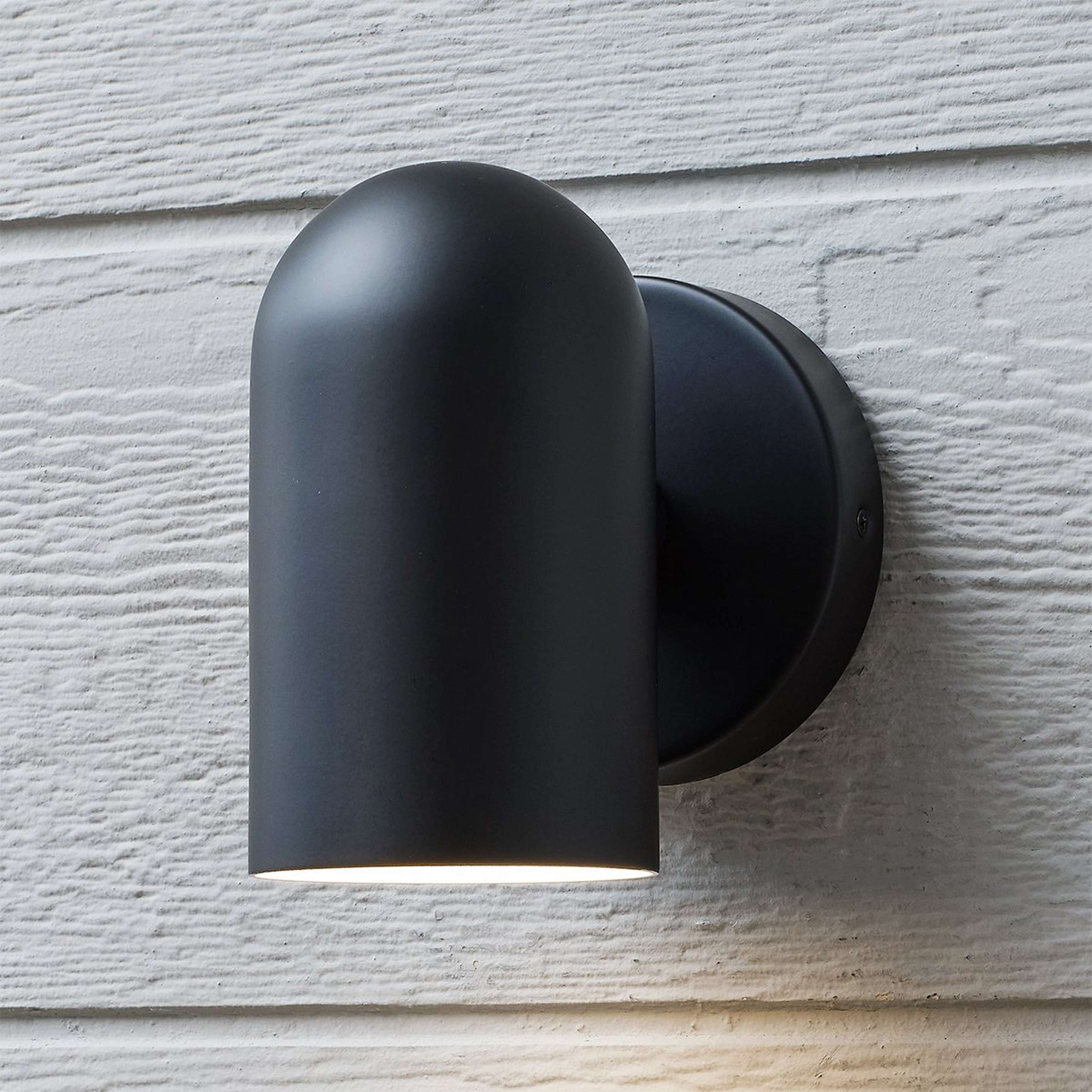 A Single Spotlight Outdoor Sconce - Dome with Black color