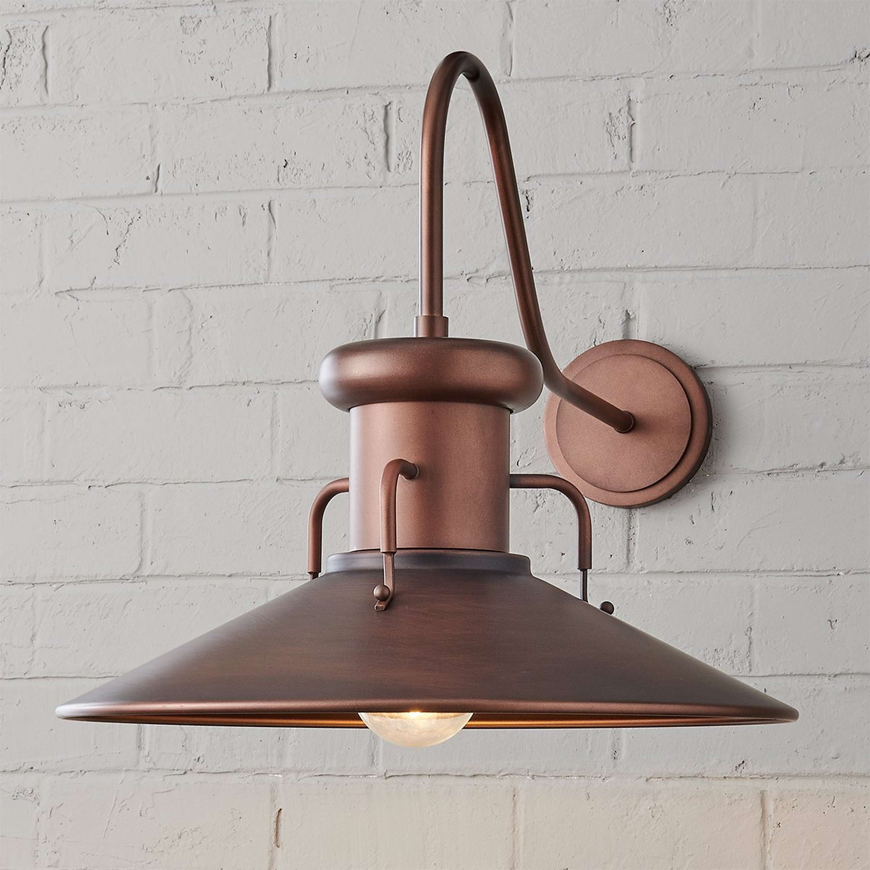 A Erin & Ben Co. Ben's Barn Light with Burnished Copper color
