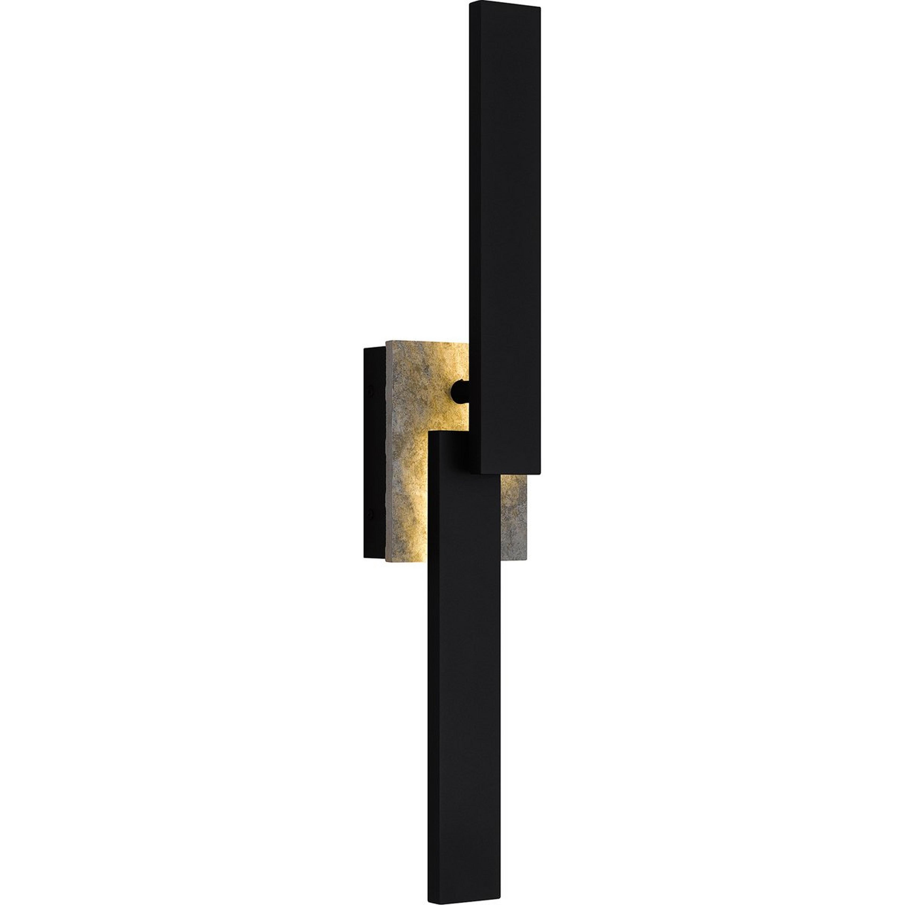 A Zahra LED Outdoor Sconce - Large with Black / Stone color
