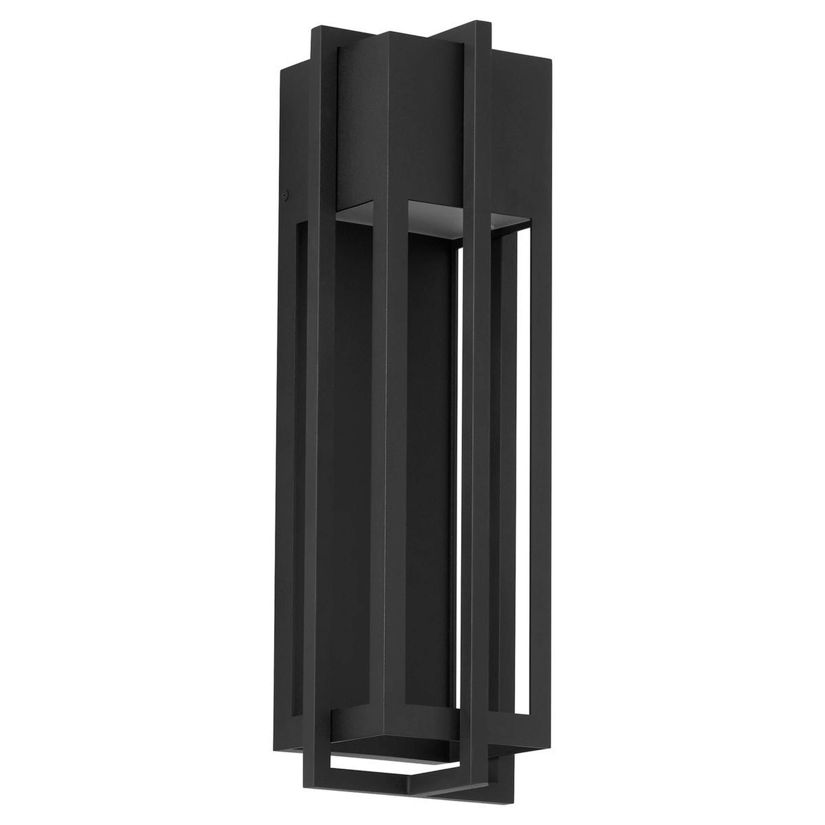 A Rylen LED Outdoor Sconce - Small with Textured Black color