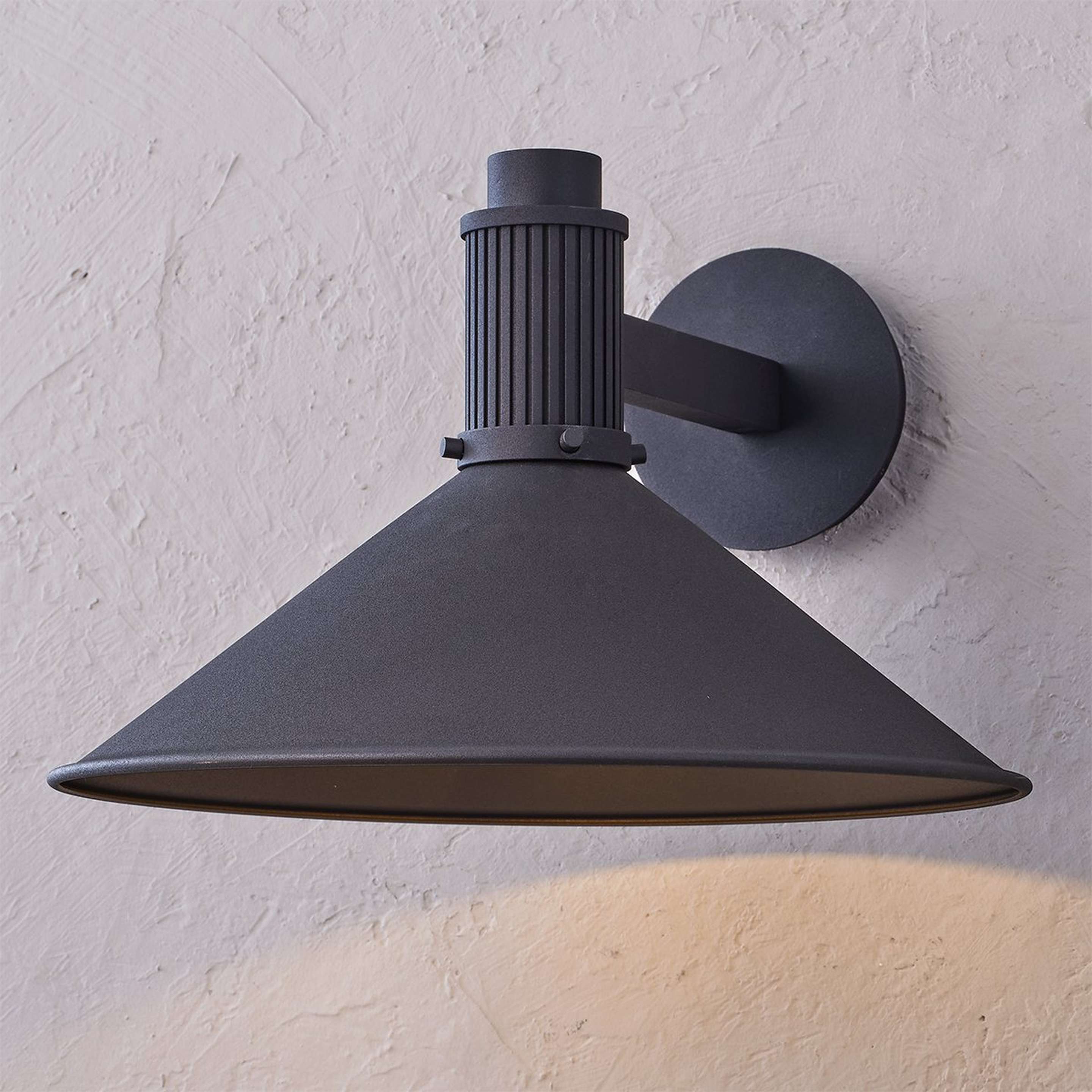 A Rocky Outdoor Sconce - Large with Black color