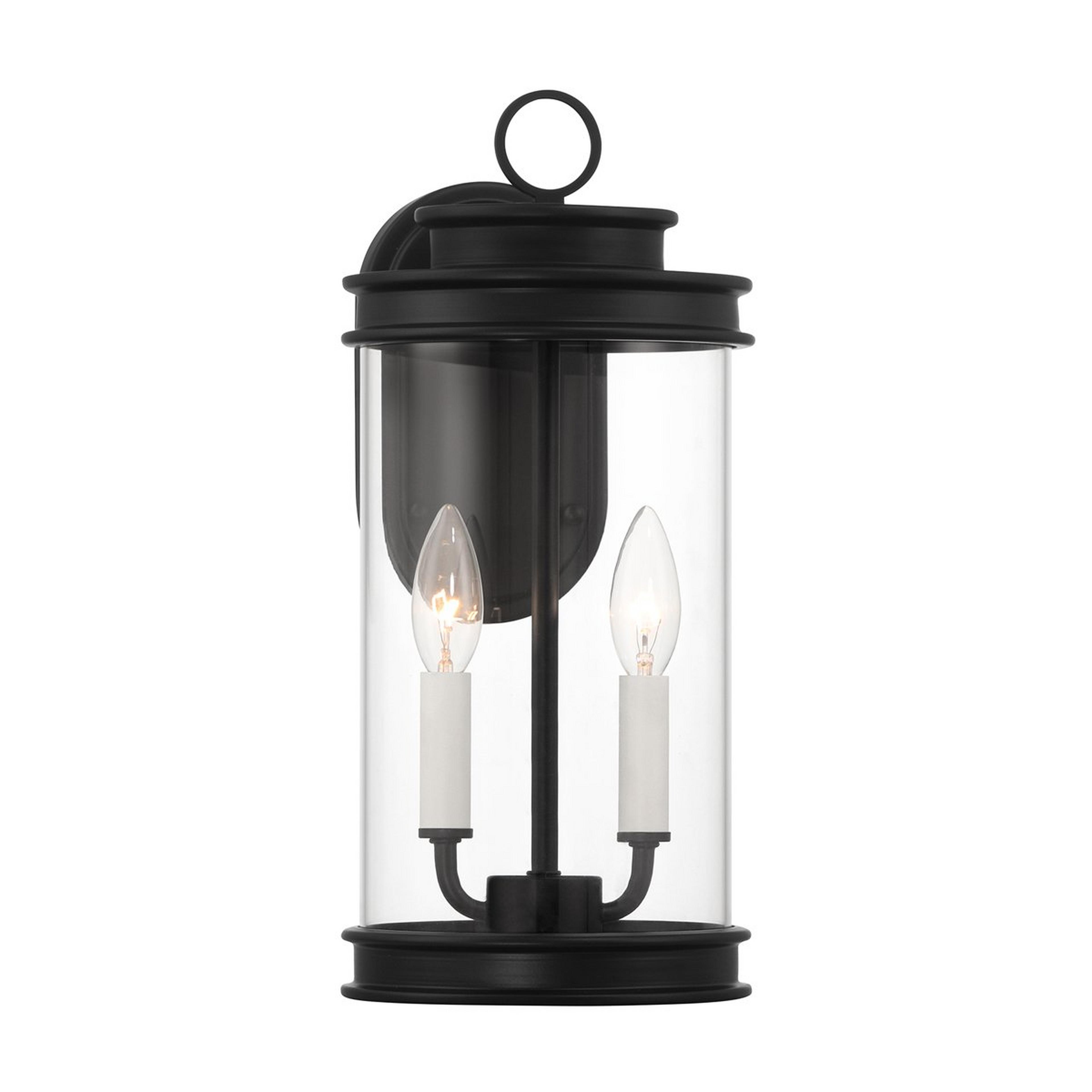 A Orazio Outdoor Sconce - Small with Matte Black color