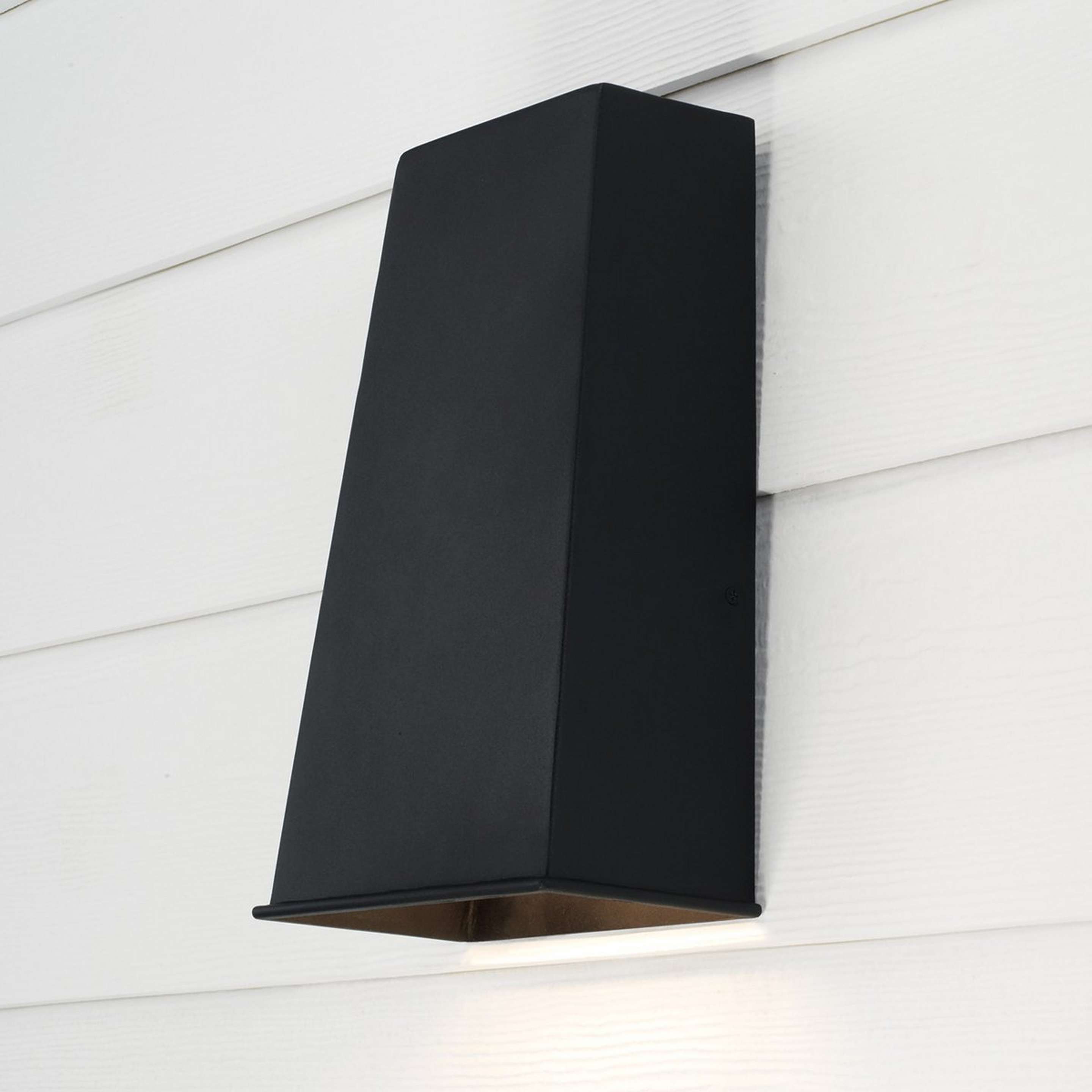 A Herman LED Outdoor Sconce - Medium with Black color