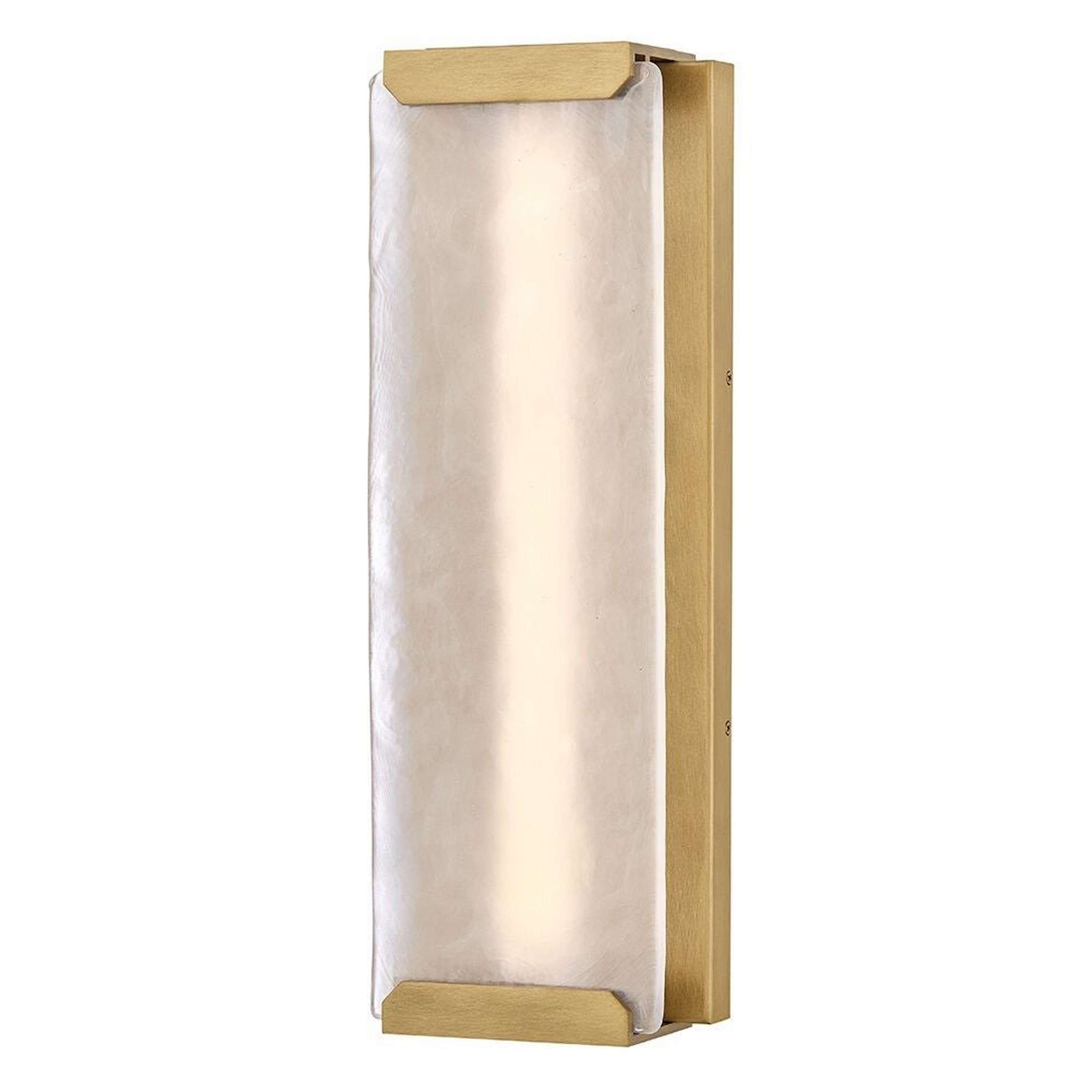 A Lasko Outdoor Sconce - Large with Aged Brass / Frosted Glass color